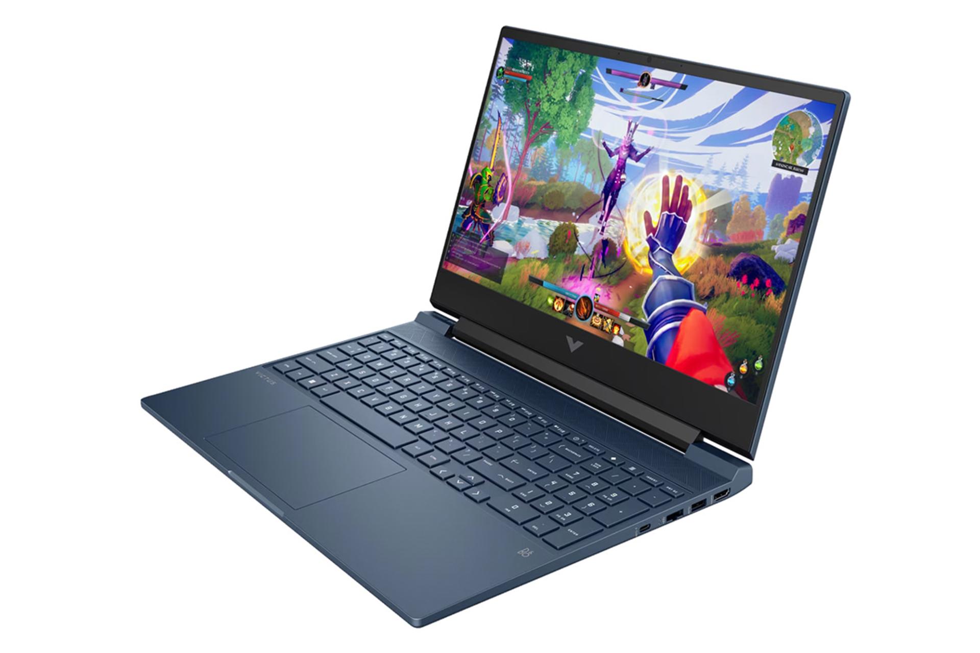 لپ تاپ اچ پی HP Victus 15-fb3009AX نمای جلو و راست