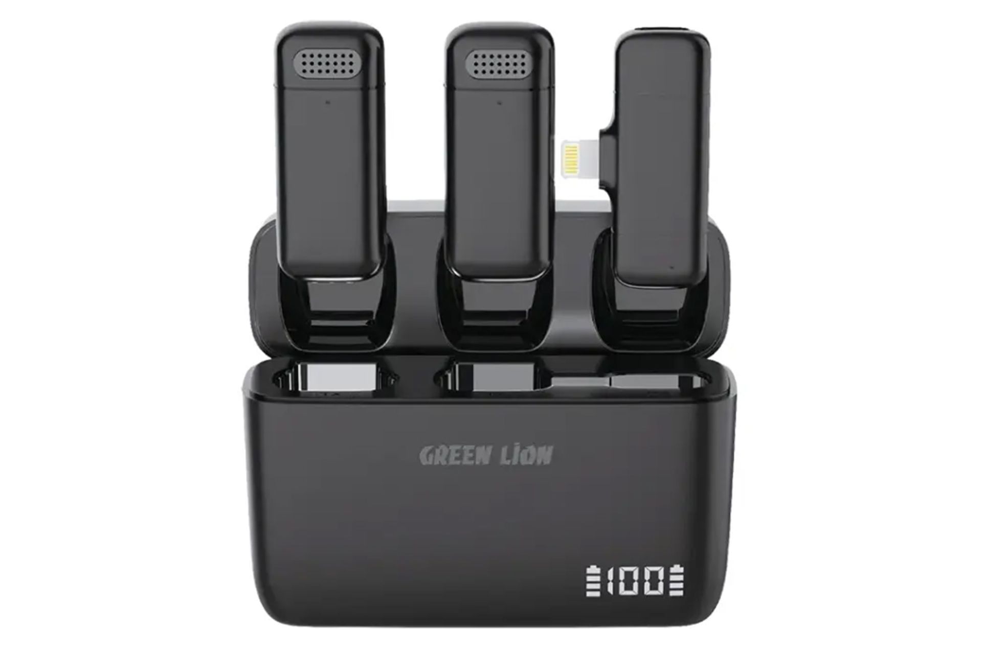 میکروفون گرین لیون Duo Cast Lightning رنگ مشکی