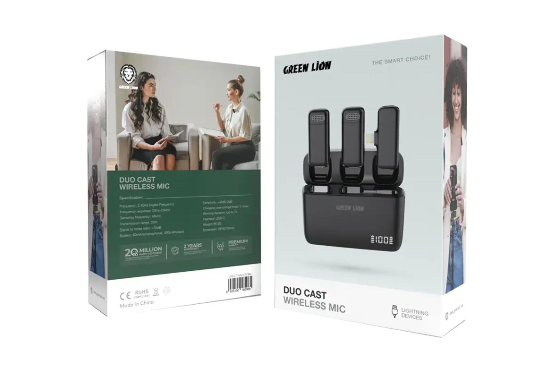 جعبه میکروفون گرین لیون Duo Cast Lightning