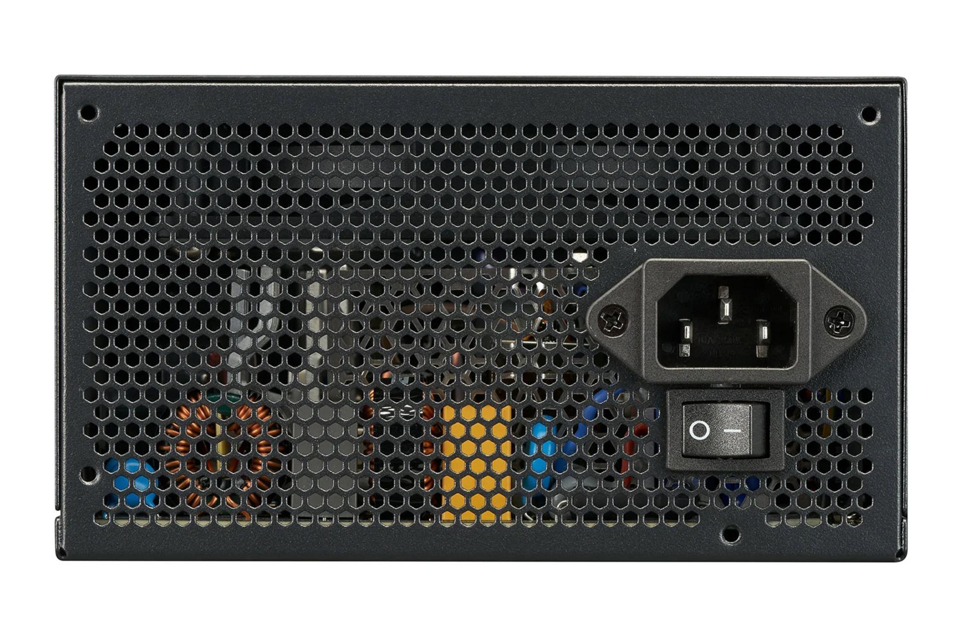 نمای پشت پاور کامپیوتر کولر مستر MWE Gold V3 ATX 3.1 Non-Modular Series با توان 550 وات