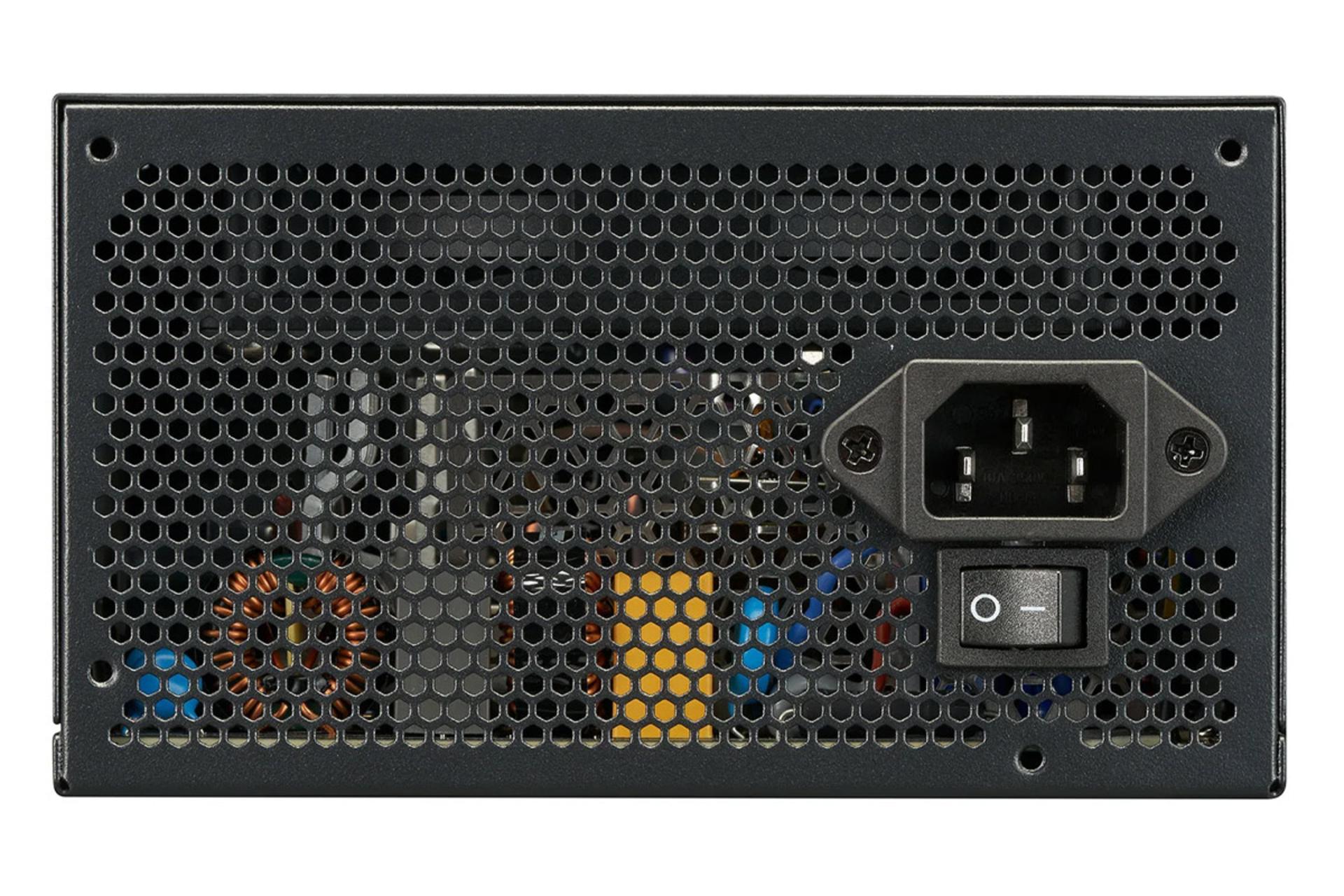 نمای پشت پاور کامپیوتر کولر مستر MWE Gold V3 ATX 3.1 Non-Modular Series با توان 650 وات