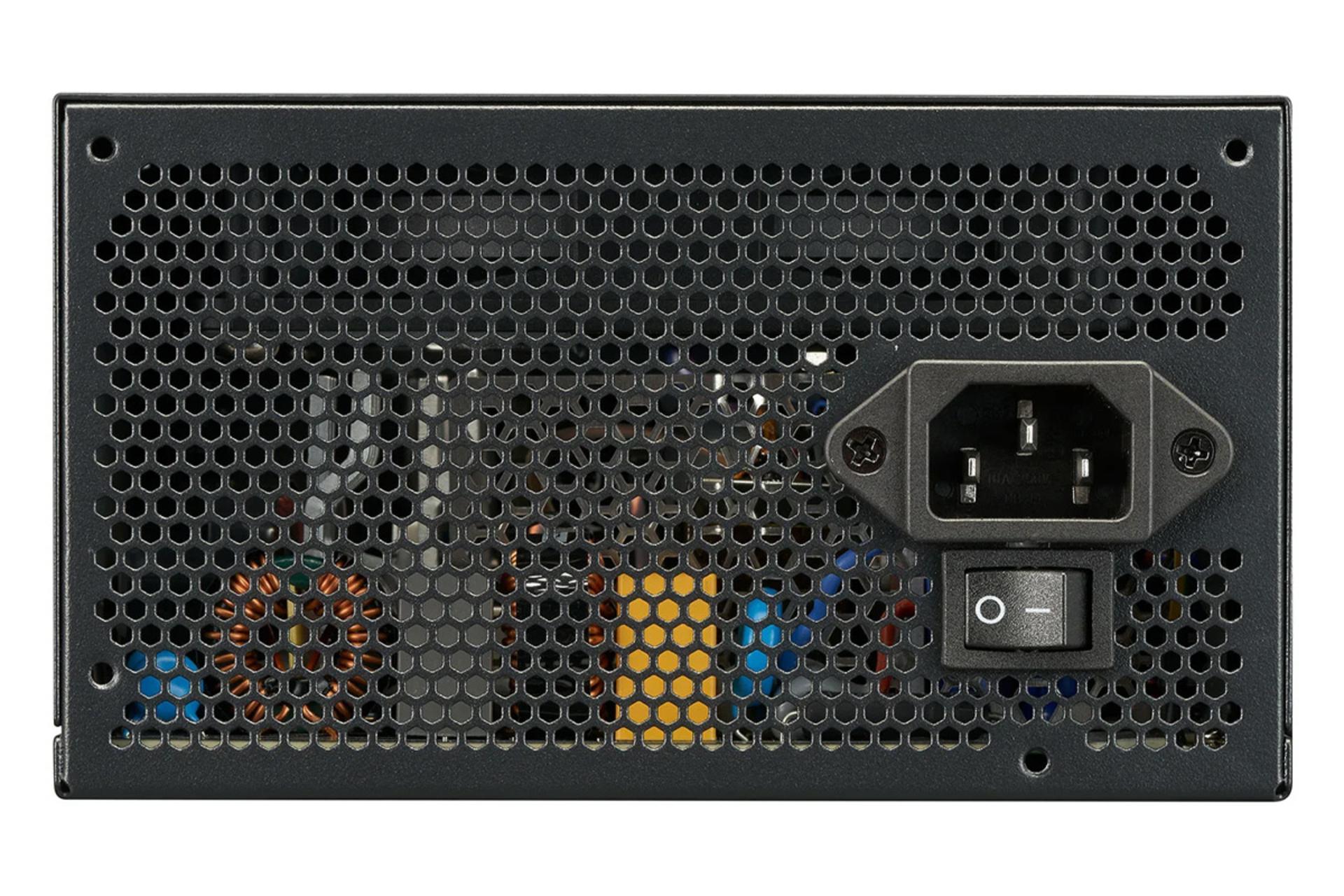 نمای پشت پاور کامپیوتر کولر مستر MWE Gold V3 ATX 3.1 Non-Modular Series با توان 750 وات