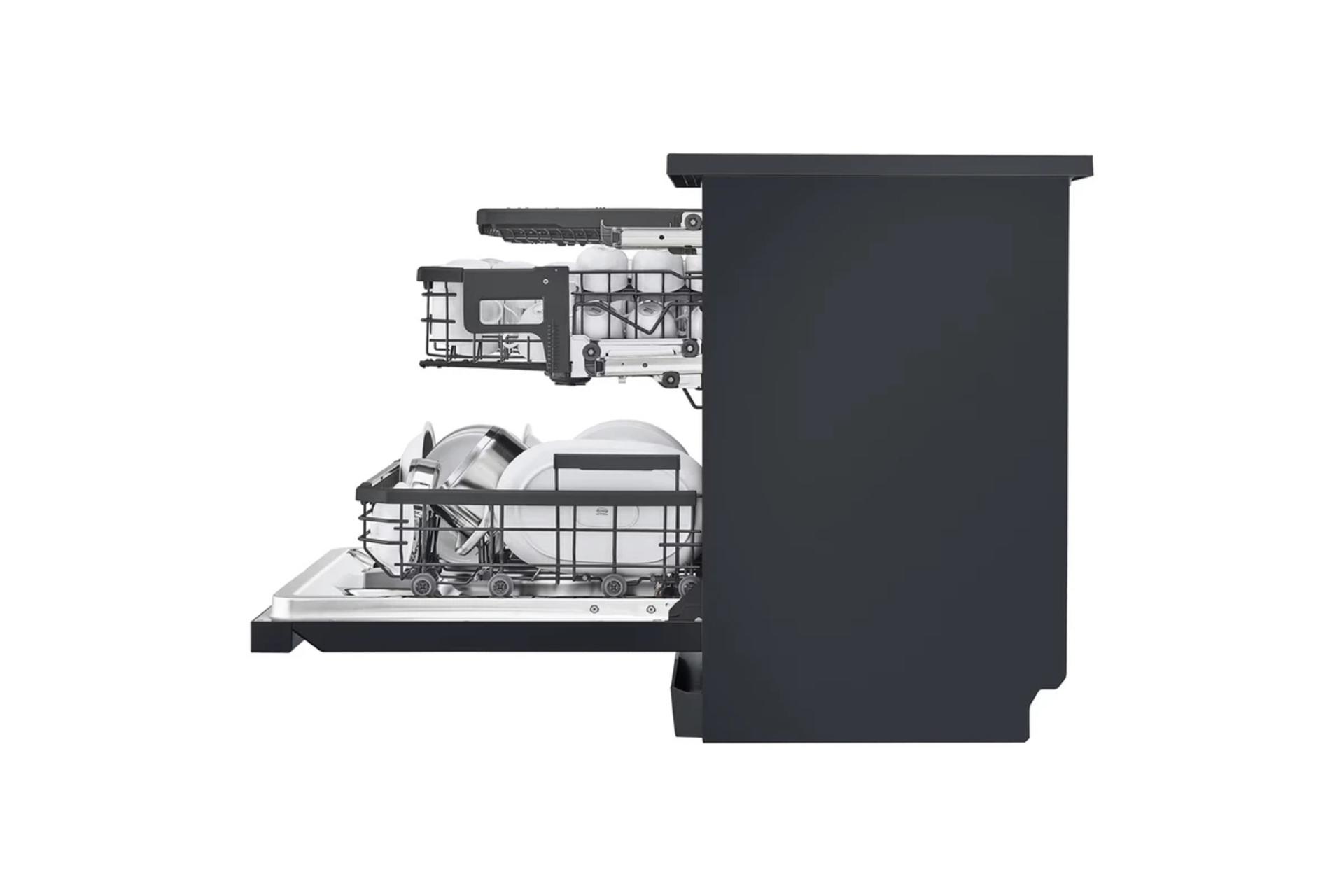 نمای کنار ماشین ظرفشویی ال جی DFC237HMS