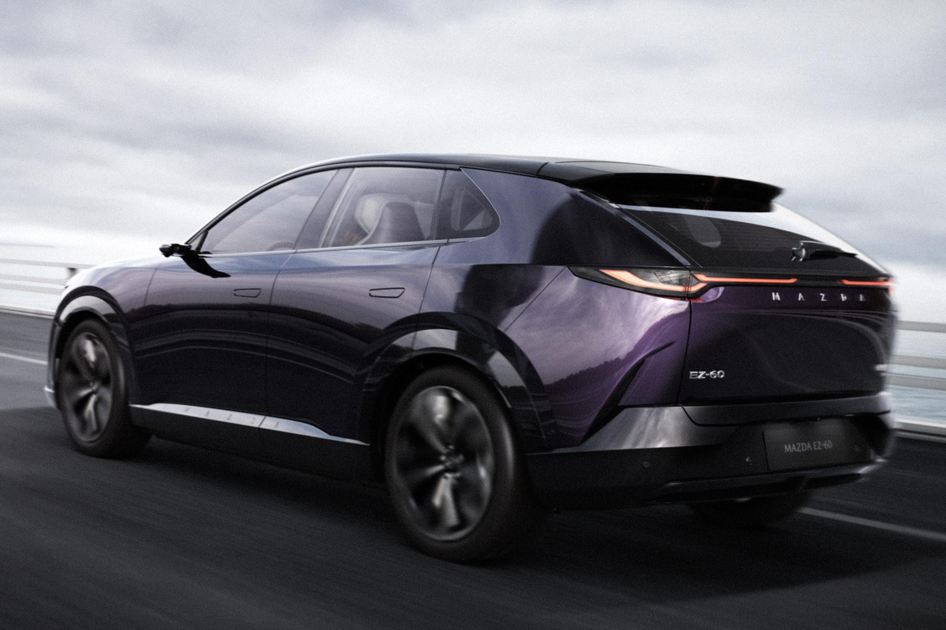 خودرو مزدا Mazda EZ-60 EREV نمای پشت و جانبی