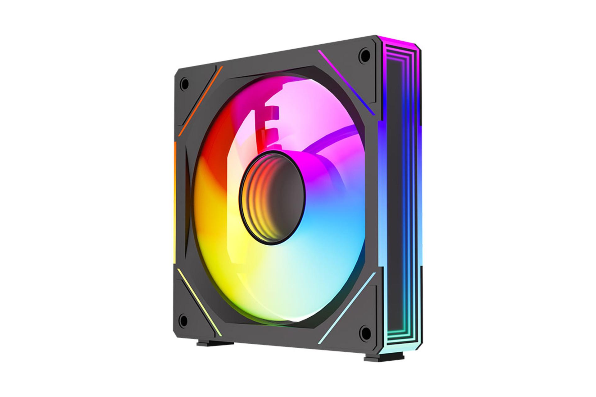 نمای سمت راست فن کیس لاجی کی F443 بسته 3 عددی