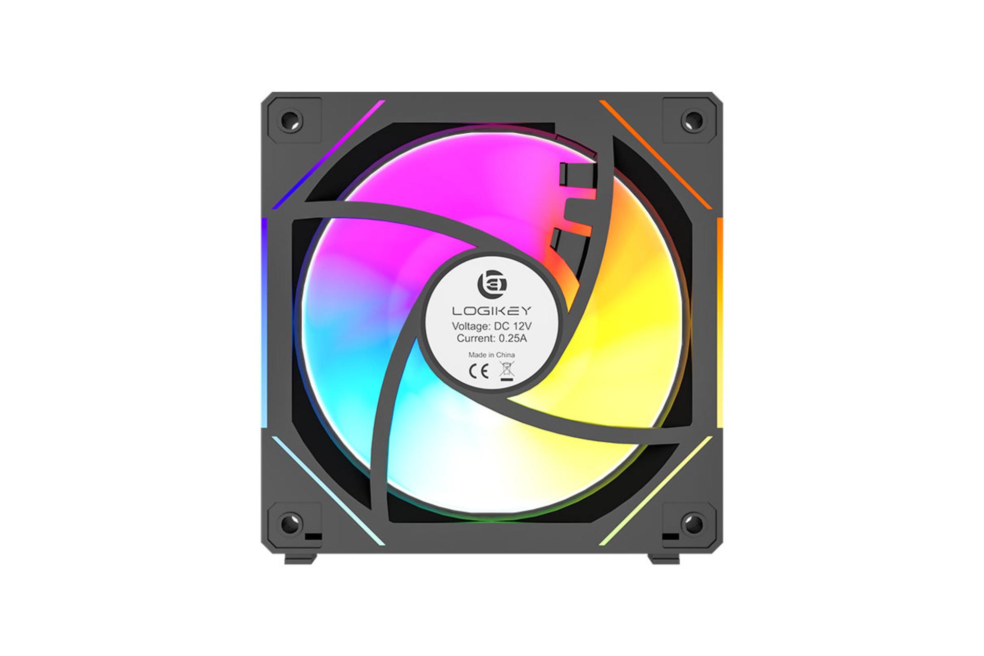 نمای پشت فن کیس لاجی کی F443 بسته 3 عددی