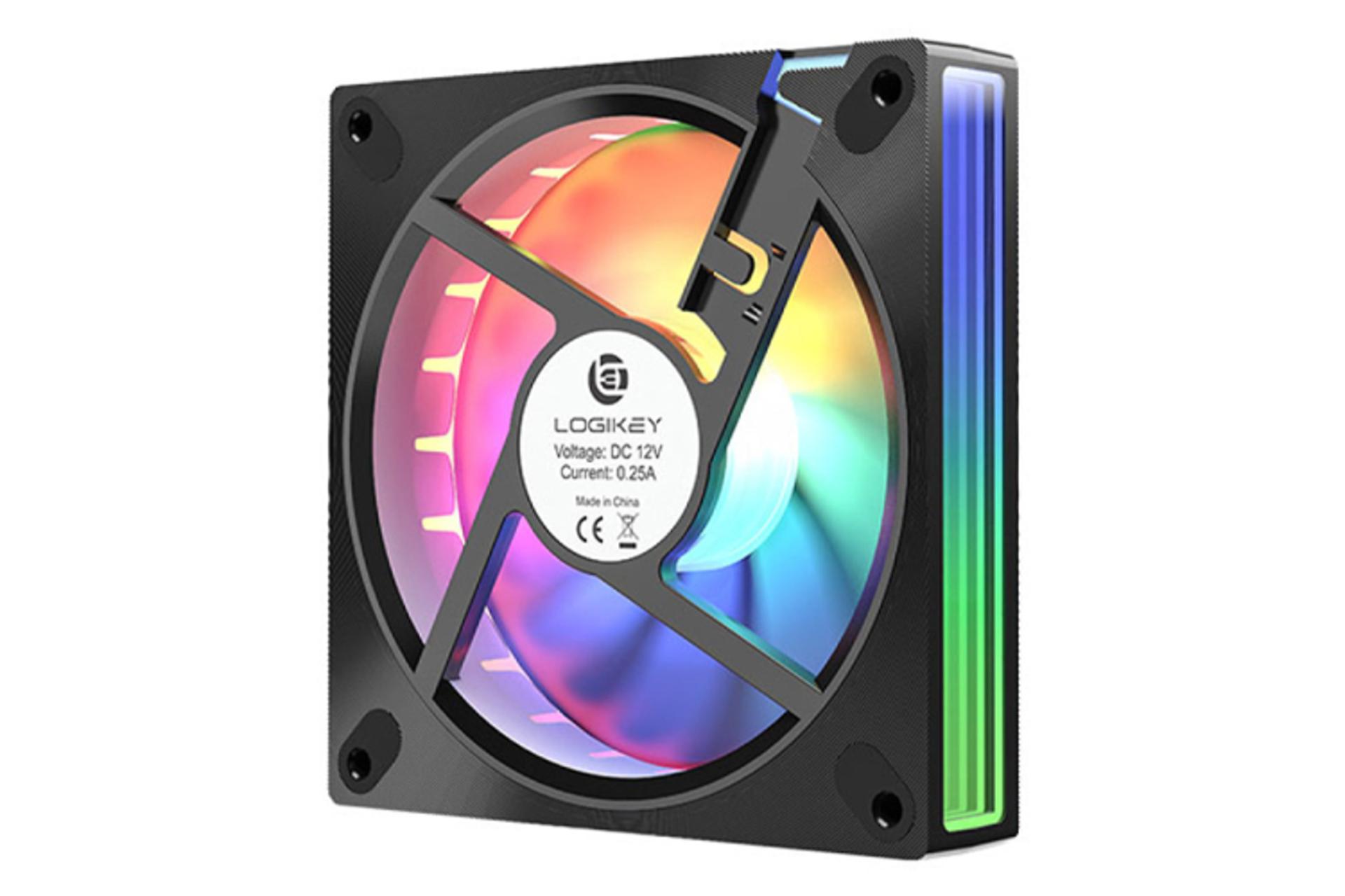 نمای پشت فن کیس لاجی کی F328 بسته 3 عددی