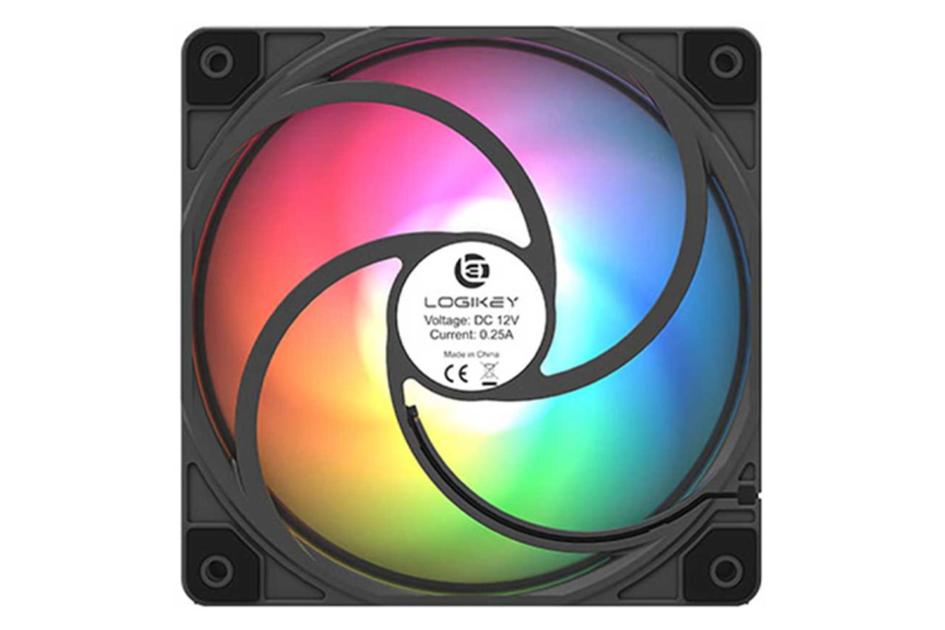 نمای پشت فن کیس لاجی کی F320 بسته 3 عددی