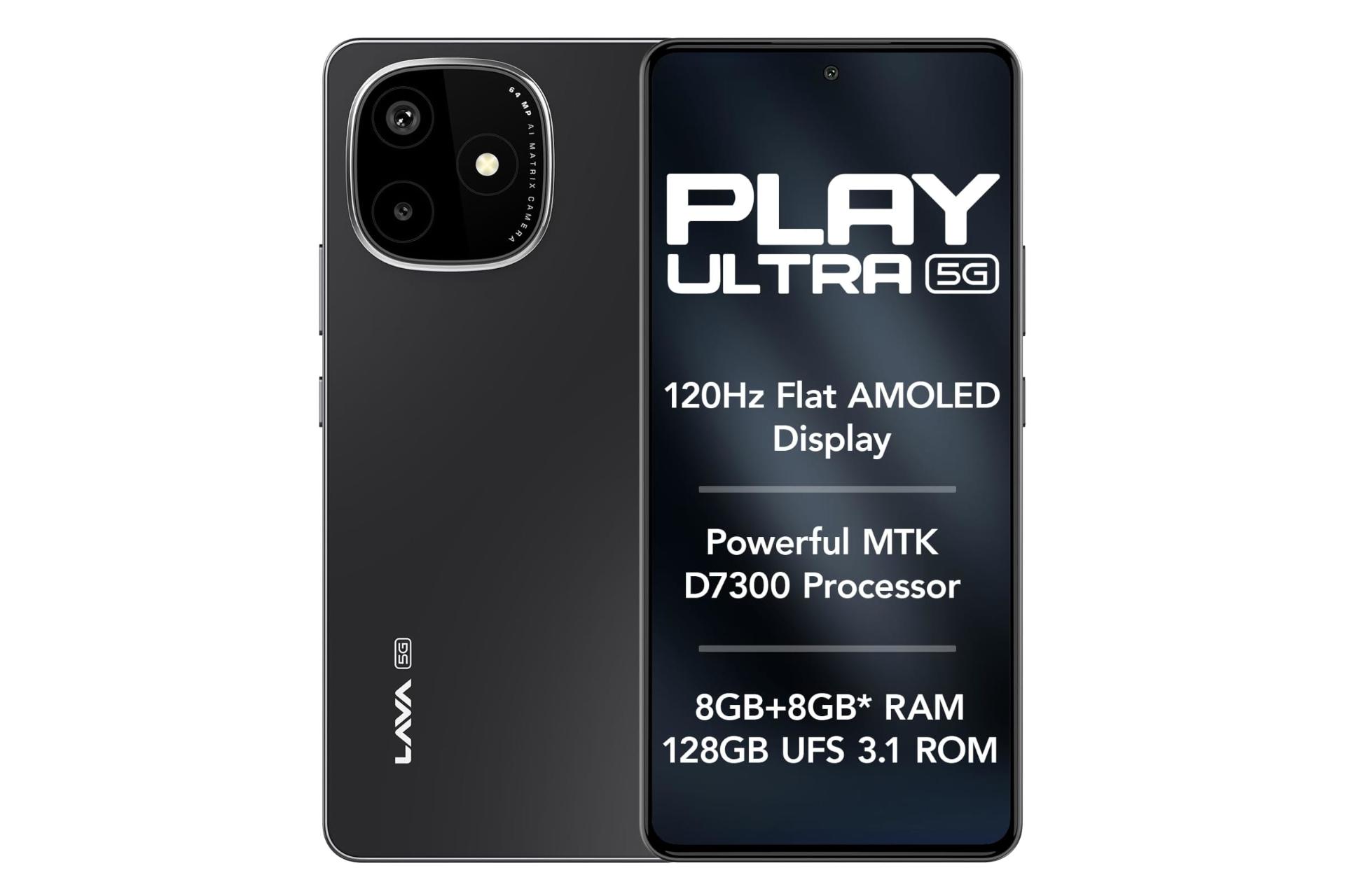 پنل جلو و پشت گوشی موبایل لاوا Lava Play Max مشکی