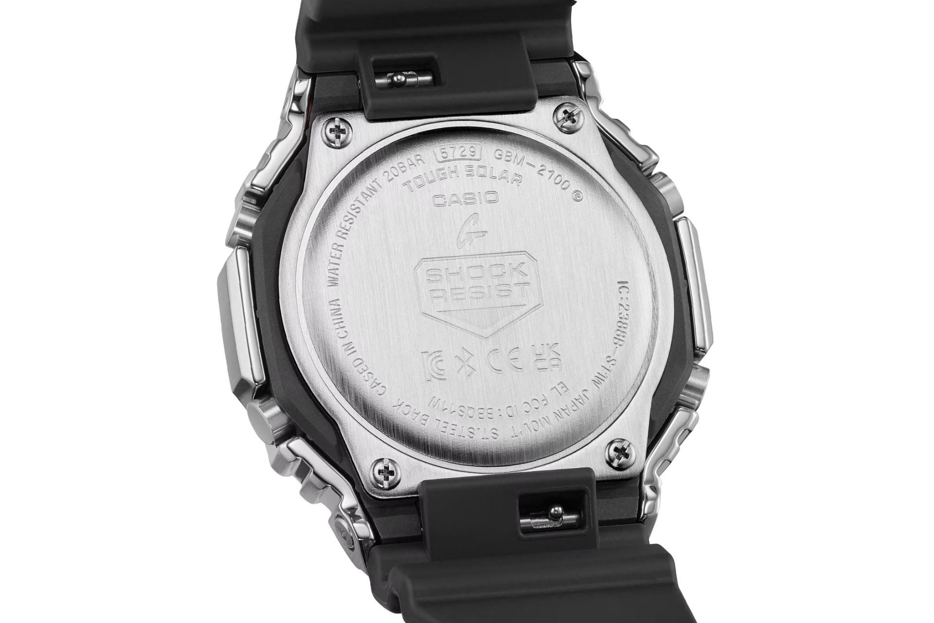 نمای پشت ساعت مچی مردانه کاسیو جی شاک GBM-2100A-1A2