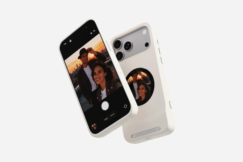 این قاب عجیب، نمایشگر ثانویه را به پشت آیفون می‌آورد