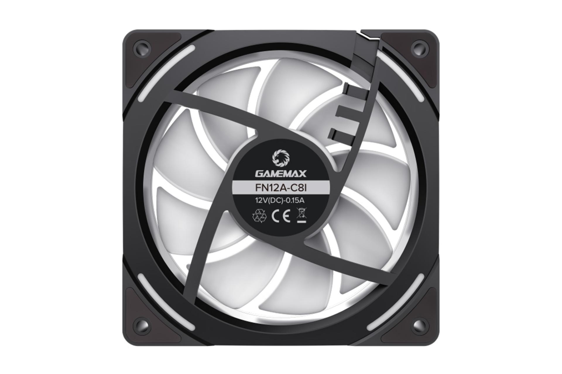 نمای پشت فن کیس گیم‌ مکس FN12A-C8I-B