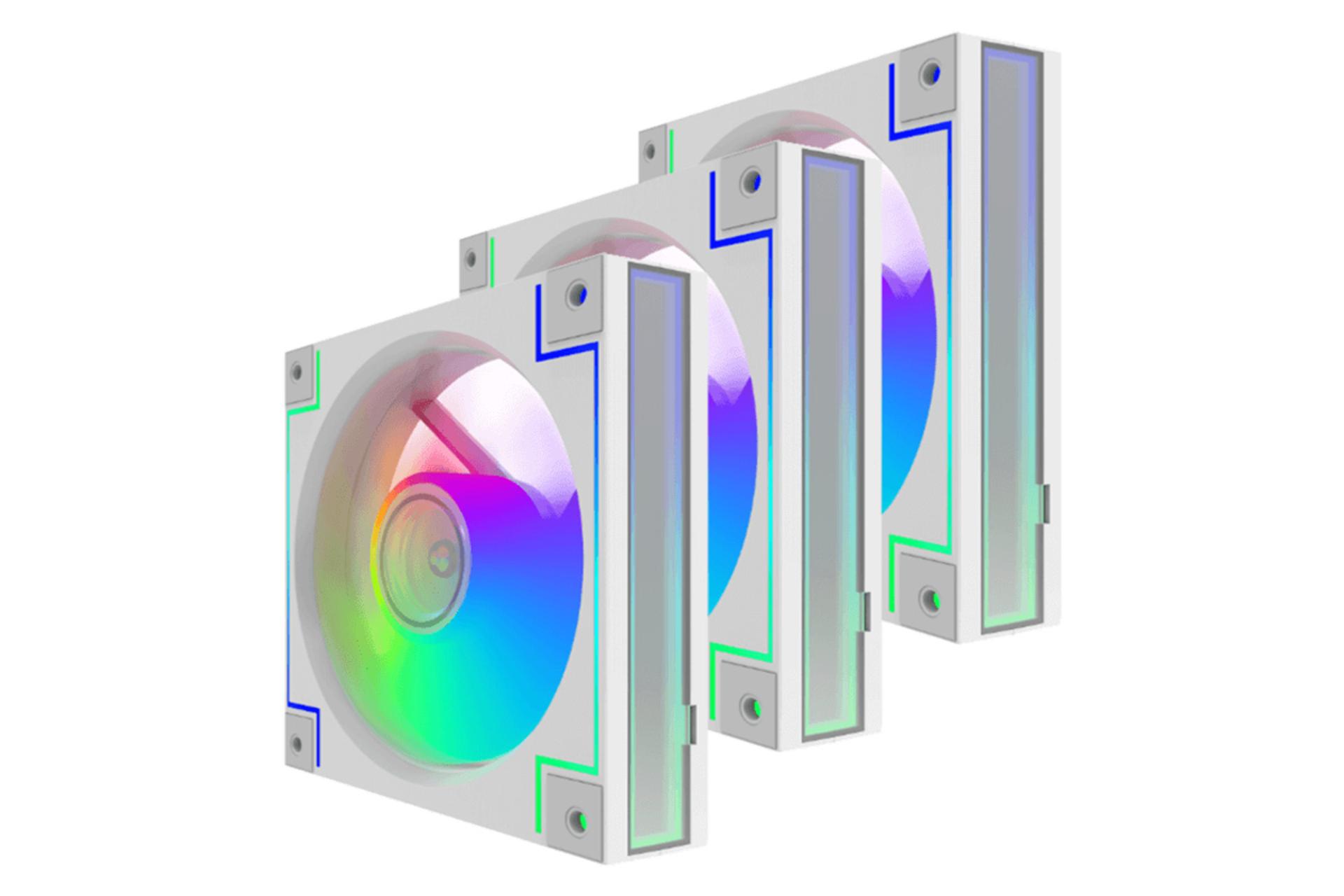 فن کیس گیم مکس RD300 WH بسته 3 عددی رنگ سفید