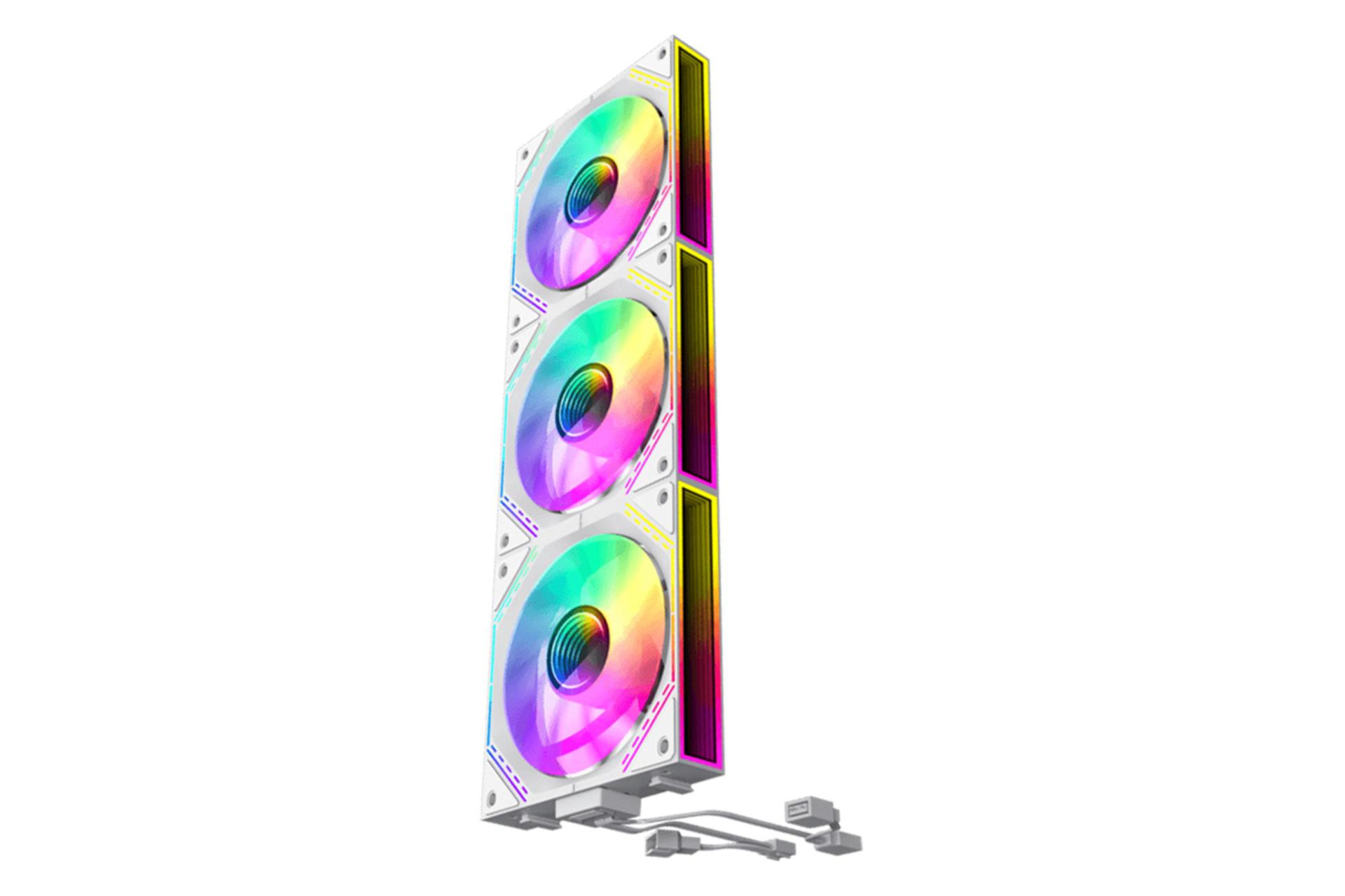 فن کیس گیم‌ مکس FN12A-S3I-W بسته 3 عددی رنگ سفید