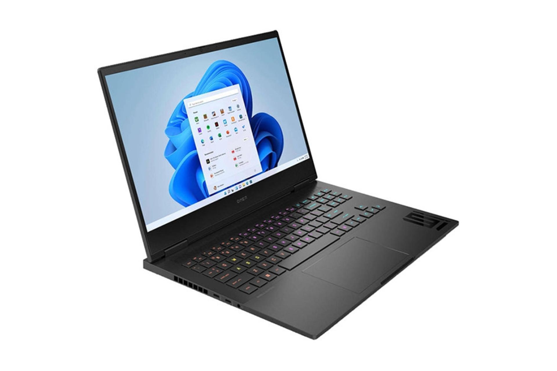 لپ تاپ اچ پی HP OMEN 16-wf0020nia نمای جلو و چپ