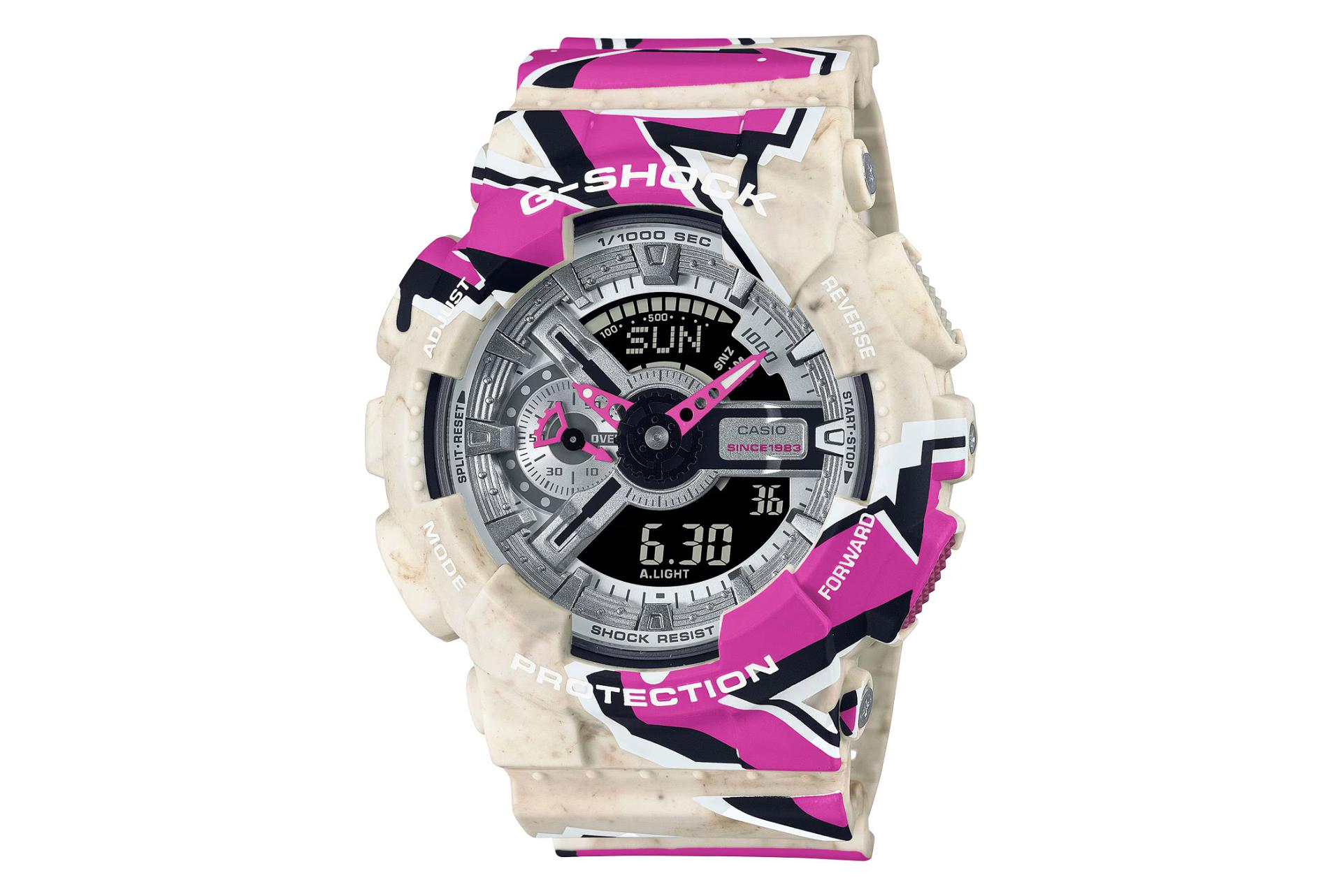 ساعت مچی زنانه کاسیو جی شاک GA-110SS-1A نمای جلو