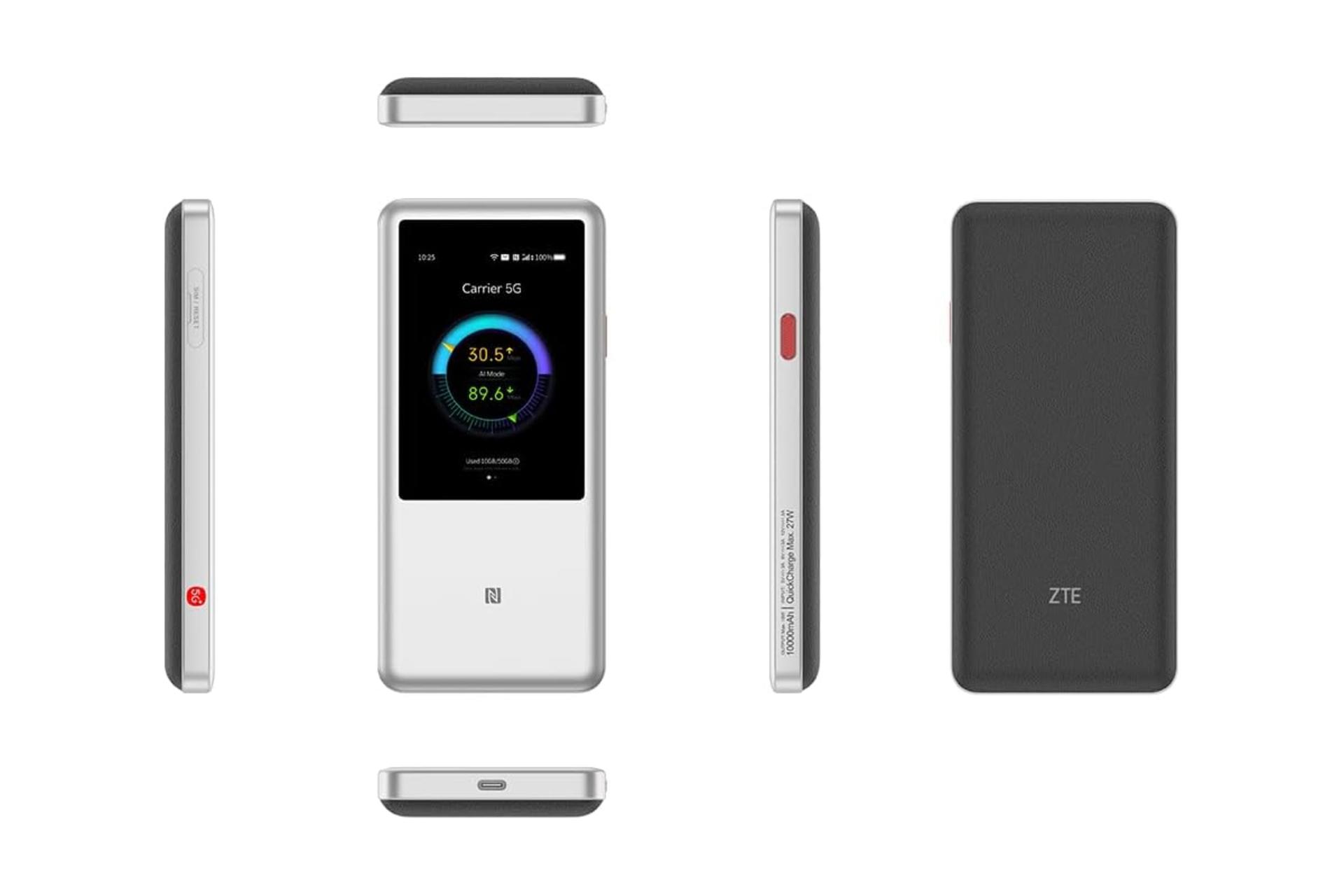 ابعاد و اندازه مودم و روتر سیم‌ کارتی زد تی ای U60 Pro