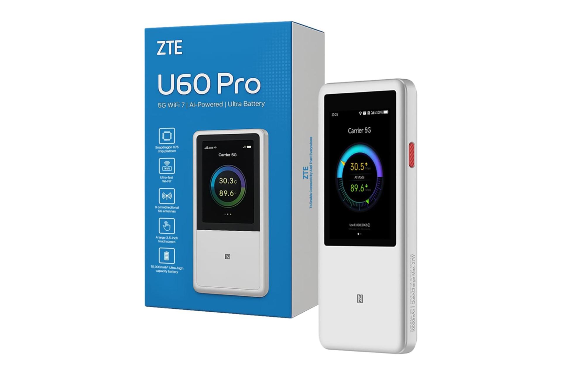 جعبه مودم و روتر سیم‌ کارتی زد تی ای U60 Pro