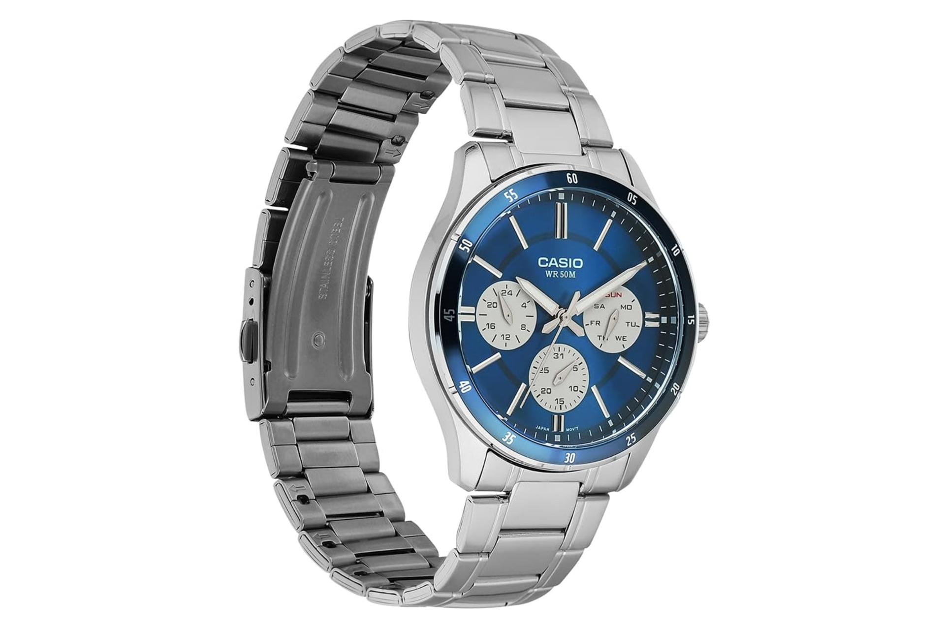 نمای چپ ساعت مچی مردانه کاسیو Casio Standard MTP-1374D-2A3V