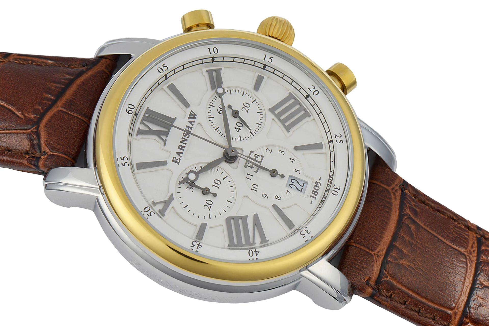 نمای نزدیک صفحه ساعت مچی مردانه ارنشا Longcase ES-0016-05