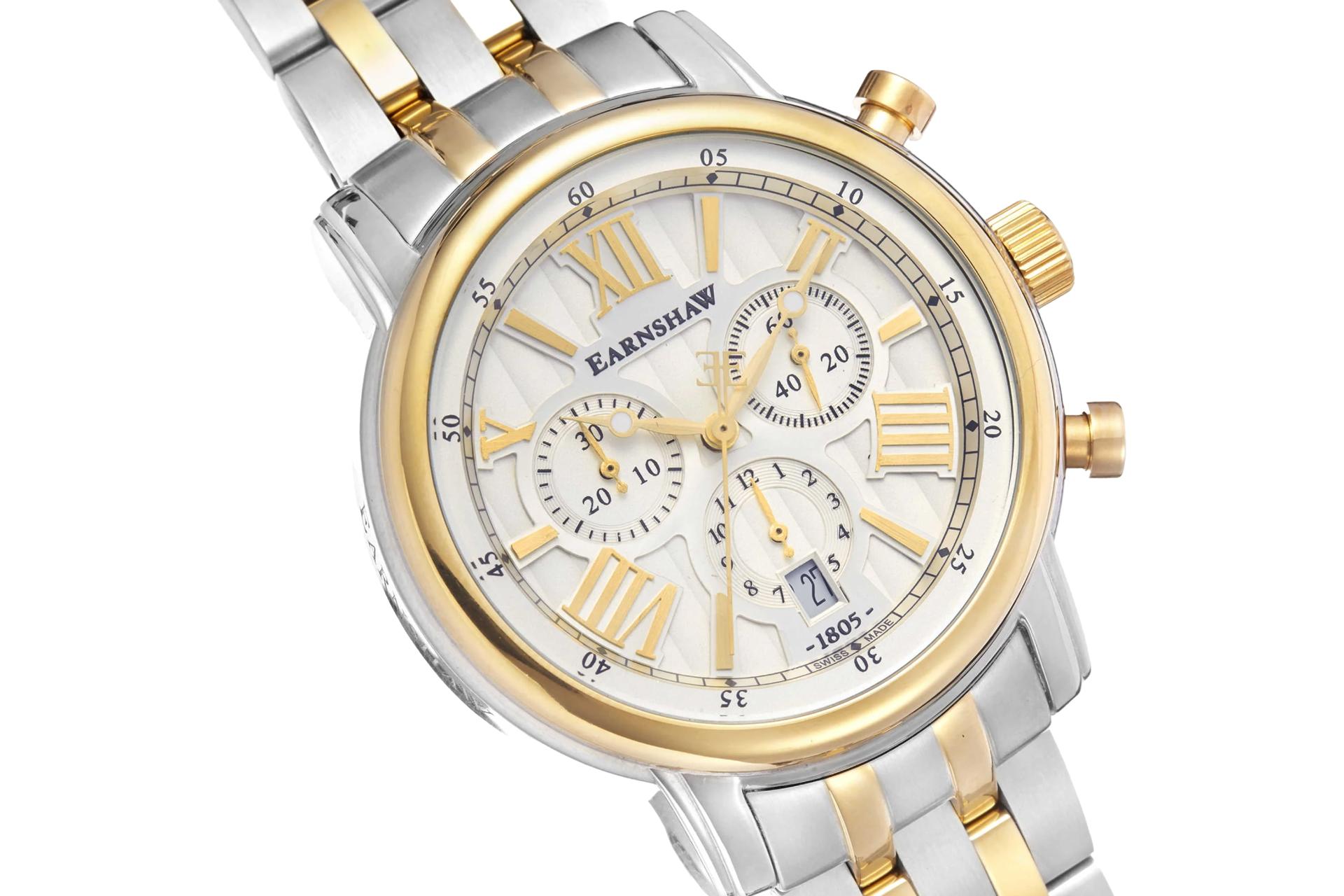 نمای نزدیک صفحه ساعت مچی مردانه ارنشا Longcase ES-0016-33