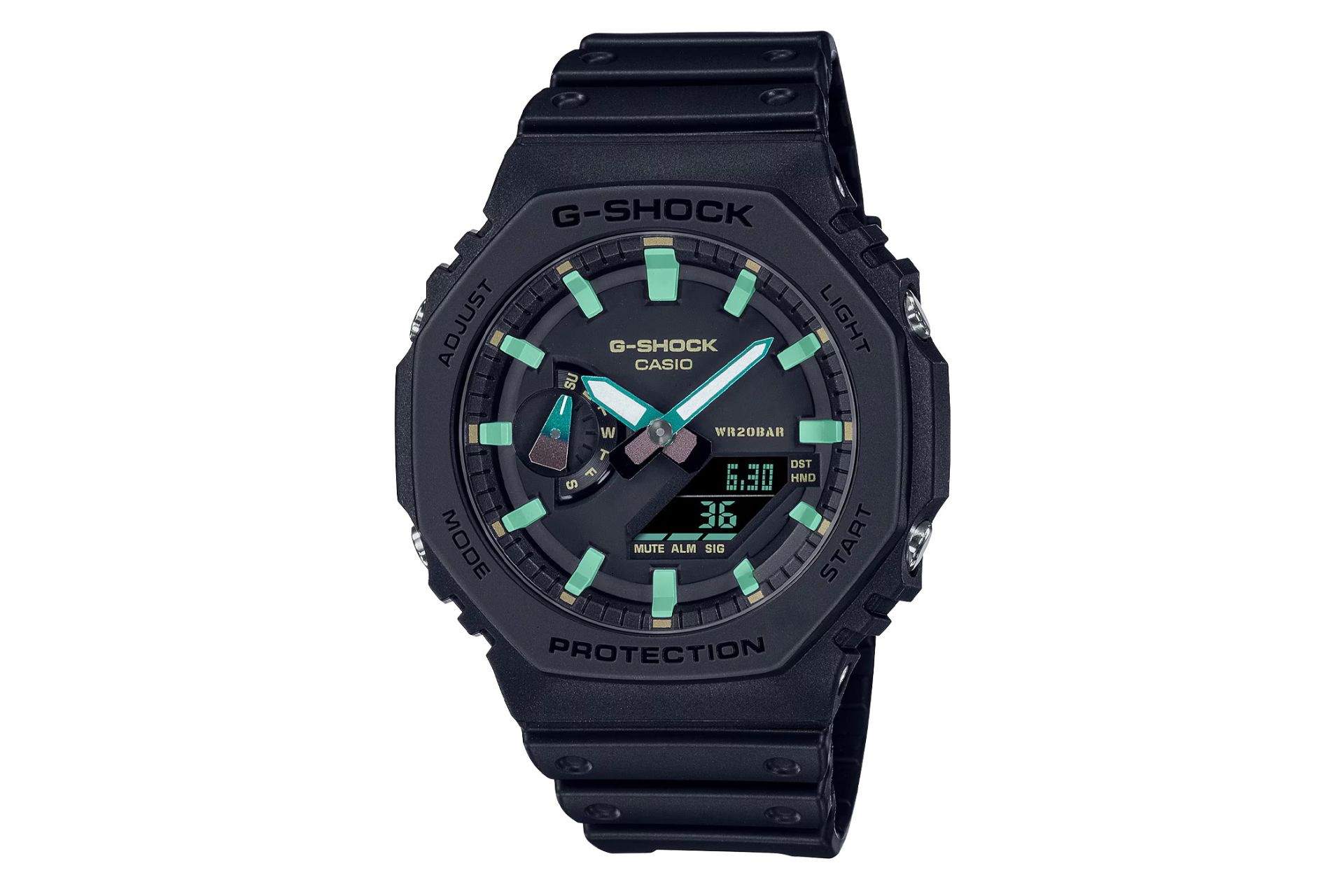 ساعت مچی مردانه کاسیو جی شاک GA-2100RC-1A نمای جلو