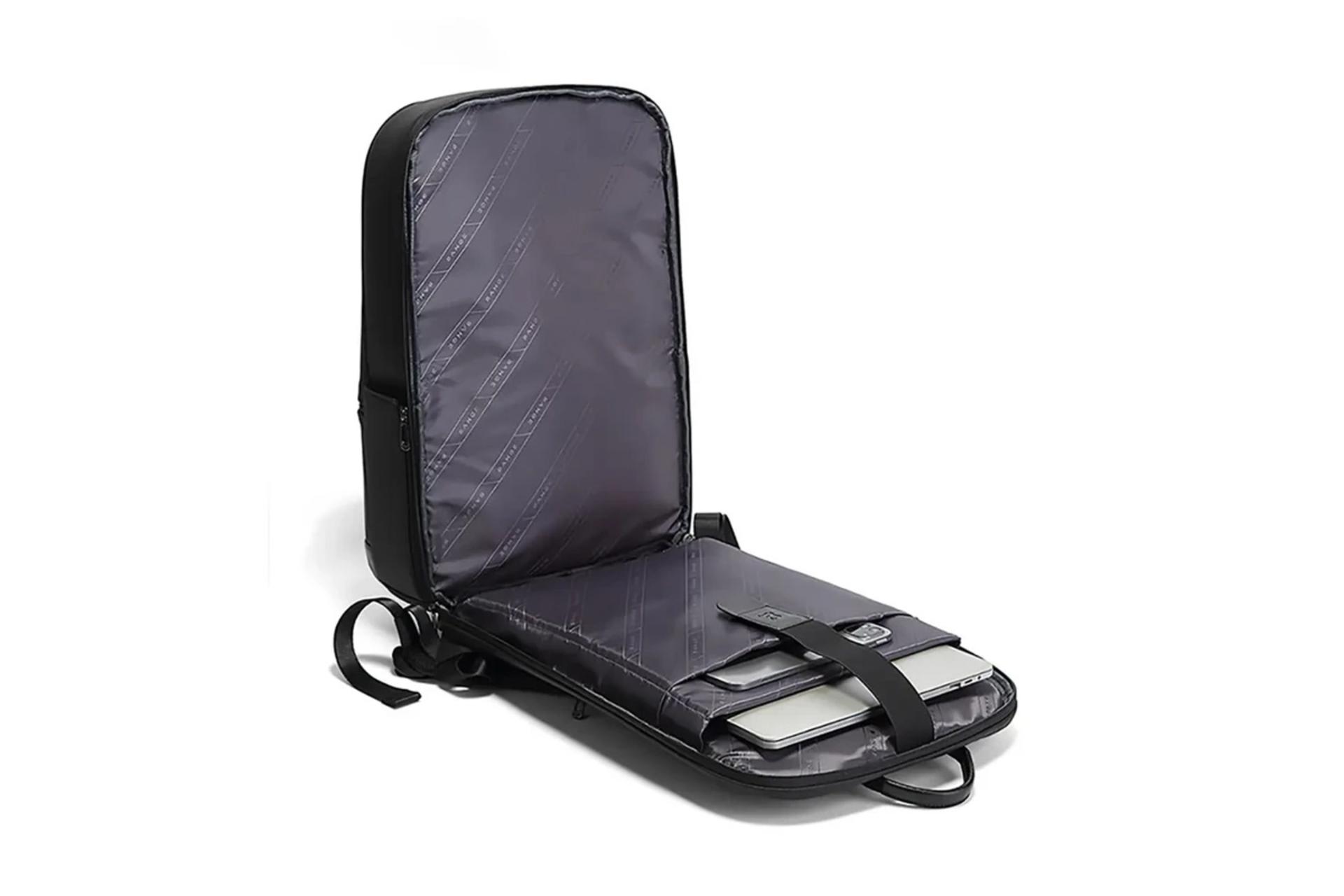 نمای داخل کیف لپ تاپ کوله پشتی لپ تاپ بنج 2552 مناسب 15.6 اینچ