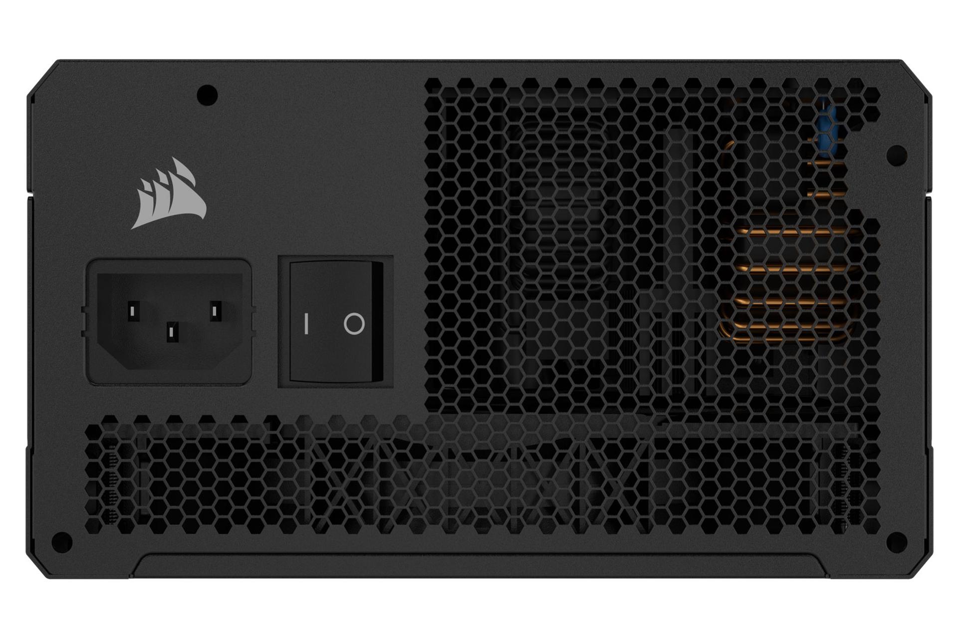 نمای پشت پاور کامپیوتر کورسیر RM1200e ATX 3.1 با توان 1200 وات