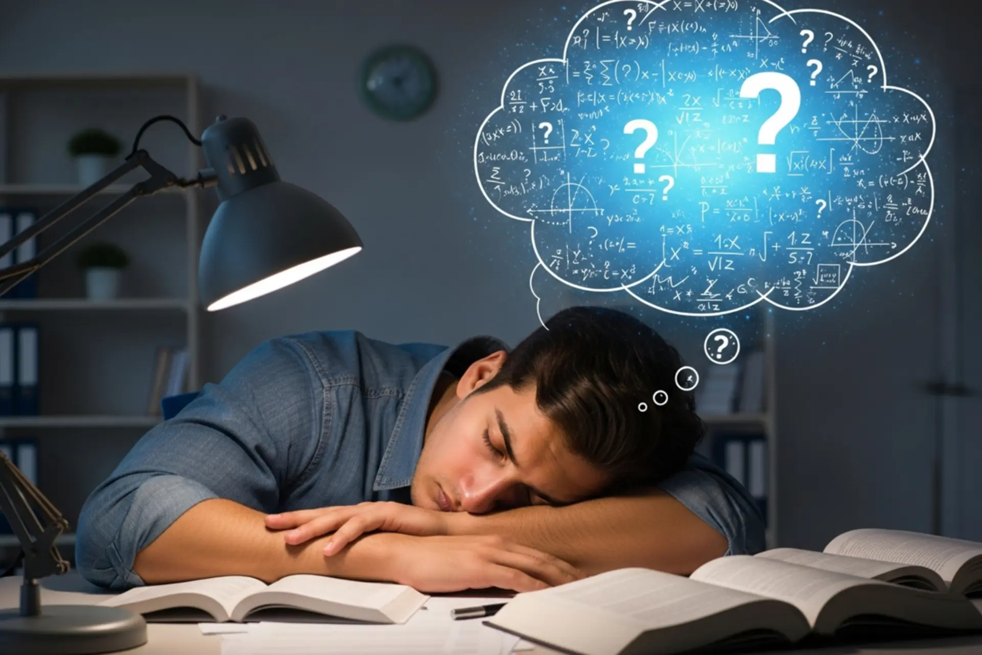 فردی در حال خواب و مغز نورانی او