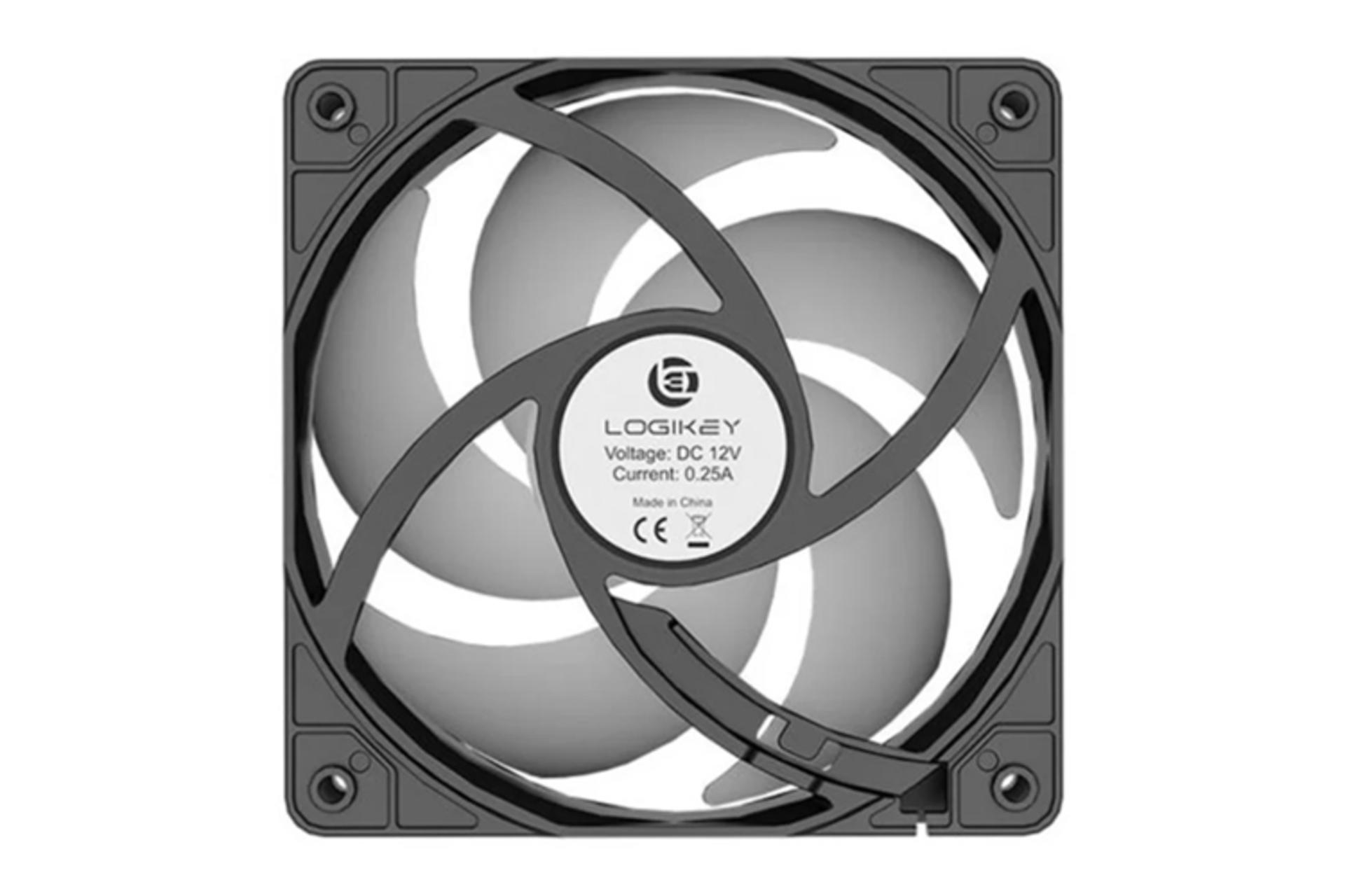 نمای پشت فن کیس لاجی کی F320RE بسته 3 عددی