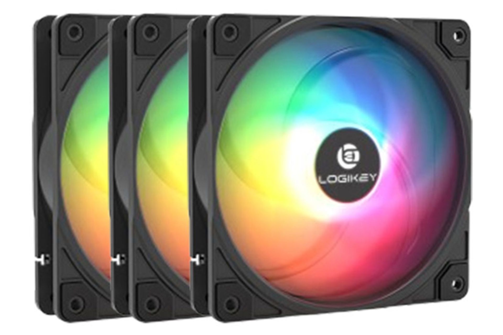 فن کیس لاجی کی F320RE بسته 3 عددی رنگ مشکی