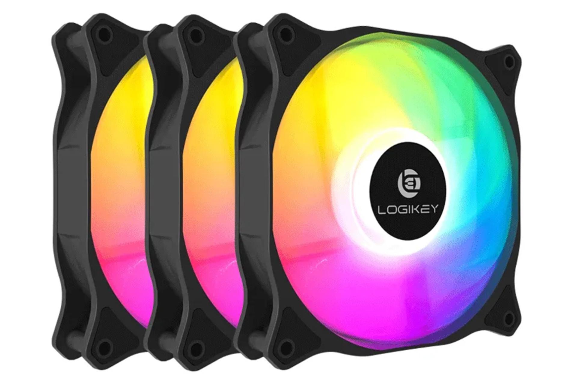 فن کیس لاجی کی F321RE بسته 3 عددی رنگ مشکی