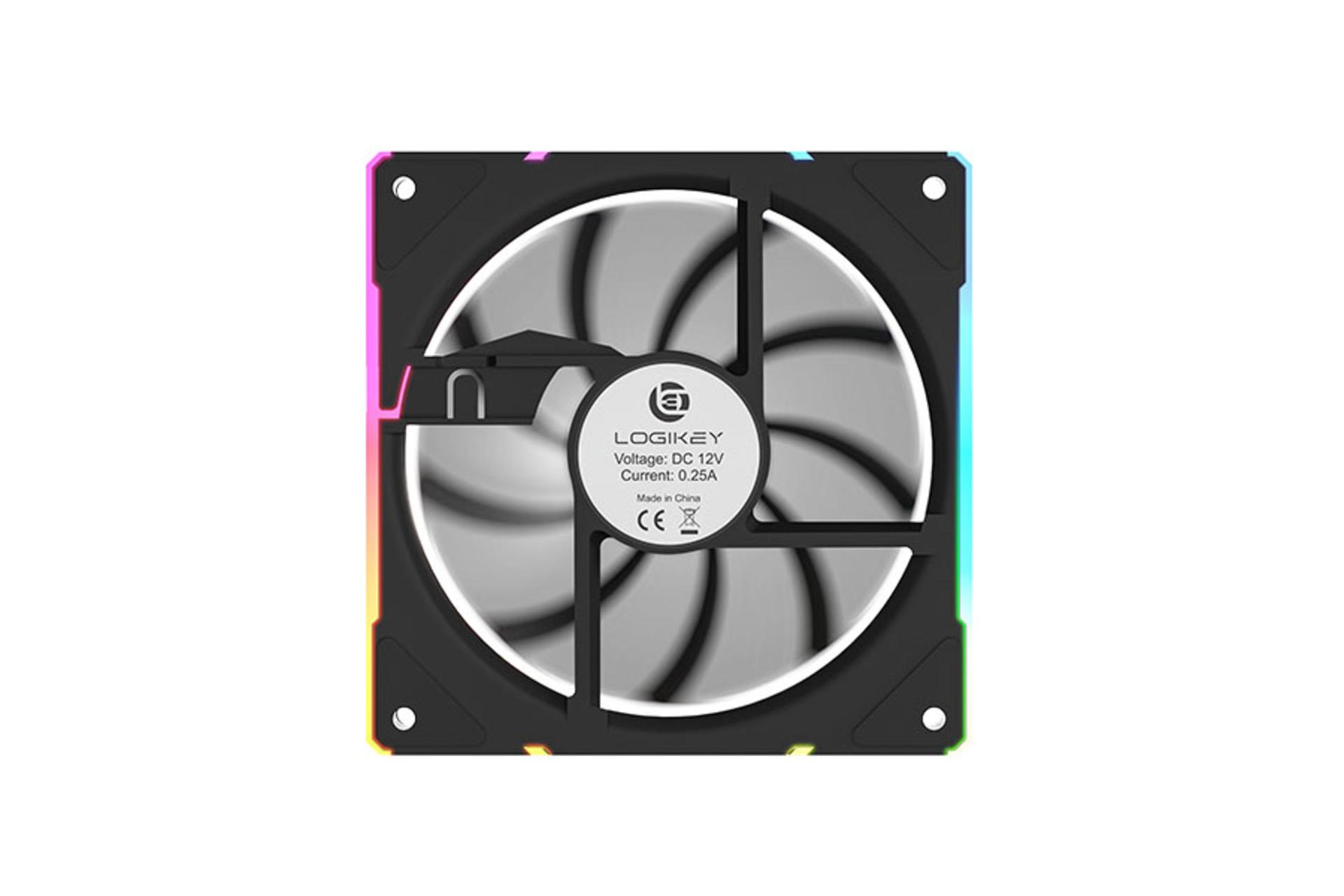 نمای پشت فن کیس لاجی کی F327RE بسته 3 عددی