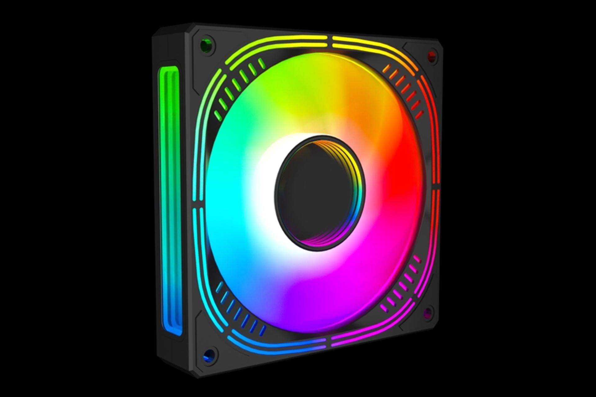 نمای سمت چپv فن کیس لاجی کی F324 بسته 3 عددی