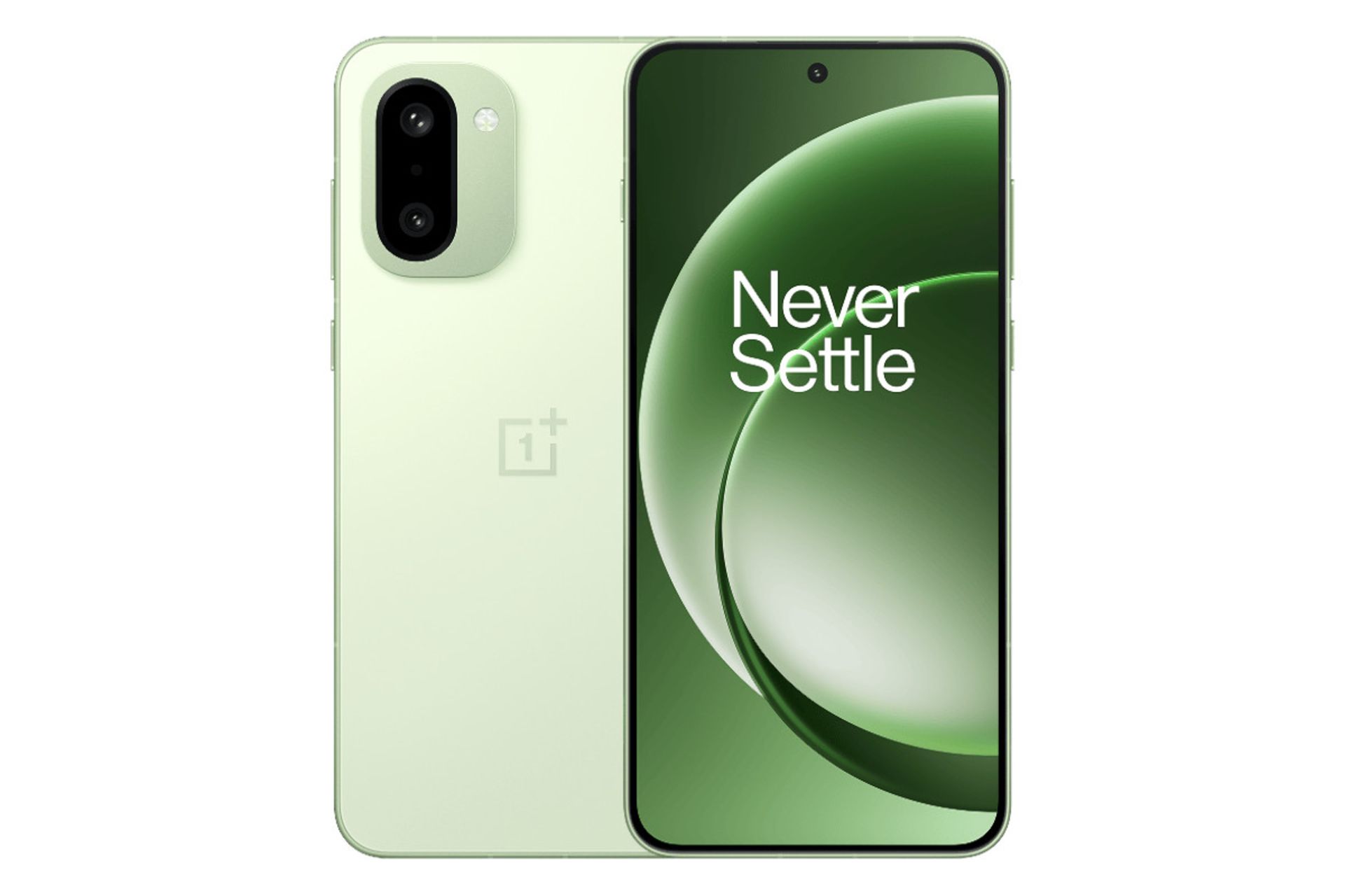 پنل جلو و پشت گوشی موبایل وان پلاس OnePlus 15R سبز روشن