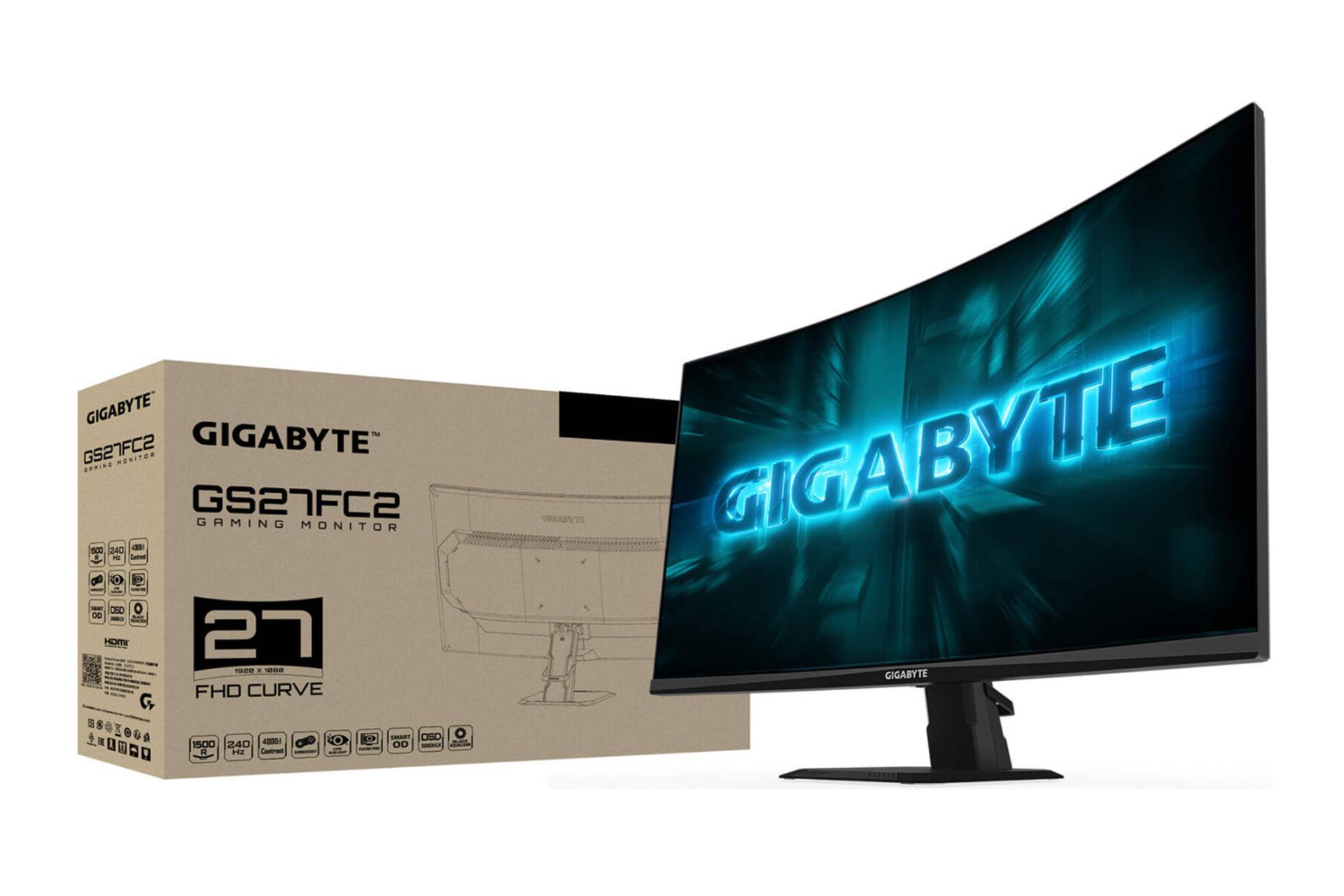 جعبه مانیتور گیگابایت 27 اینچ مدل GS27FC2