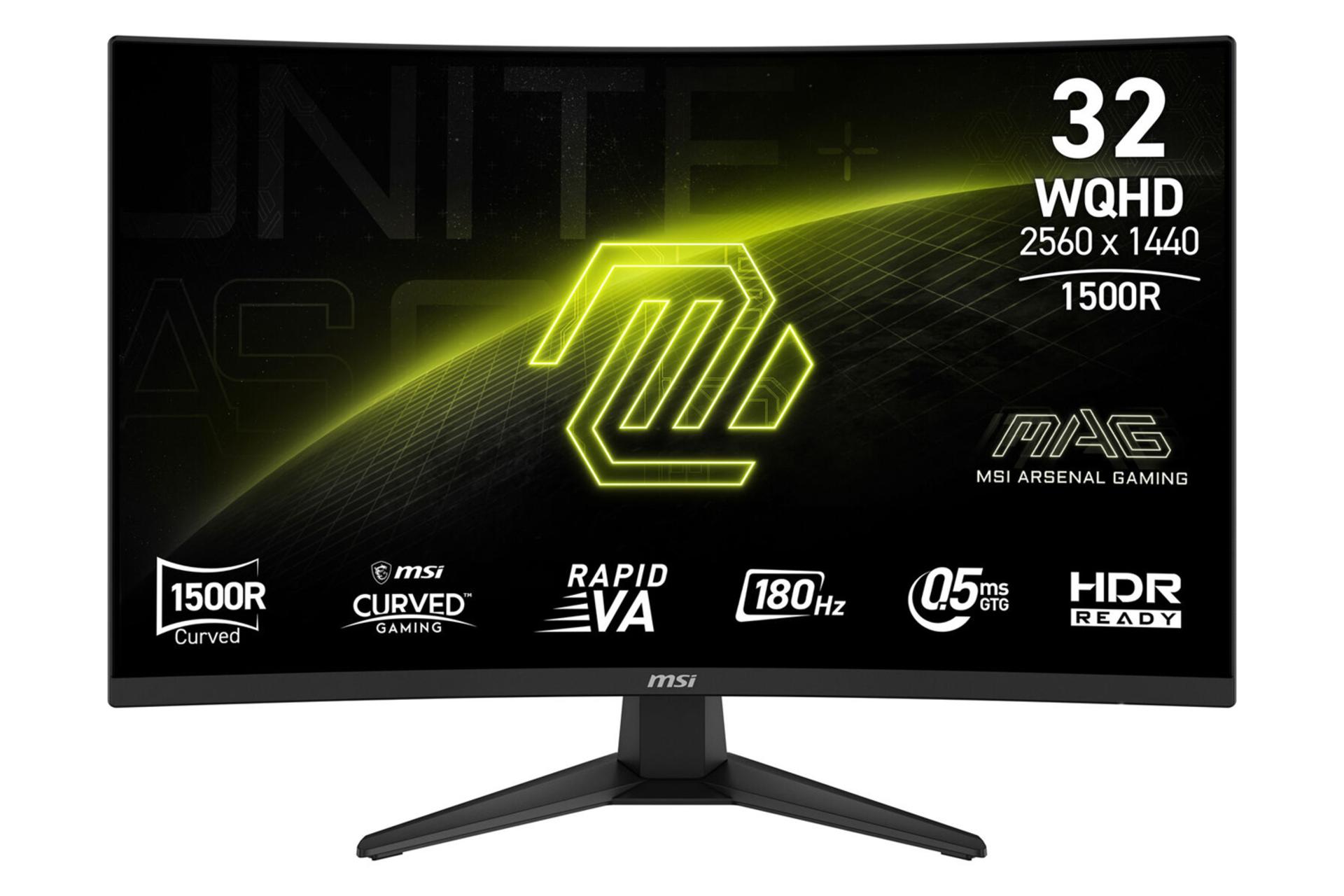 مانیتور ام اس آی 32 اینچ مدل MAG 321CQF E18 نمای جلو