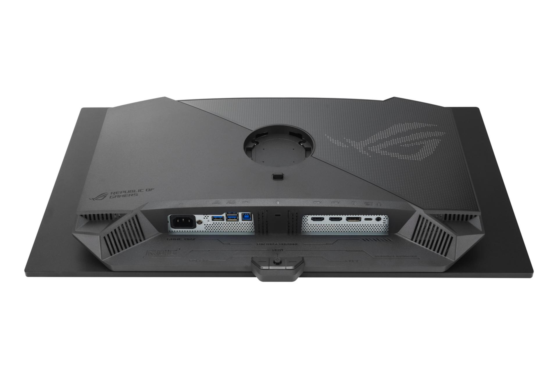 نمای زیر مانیتور ایسوس 27 اینچ مدل ROG Strix OLED XG27UCDMG