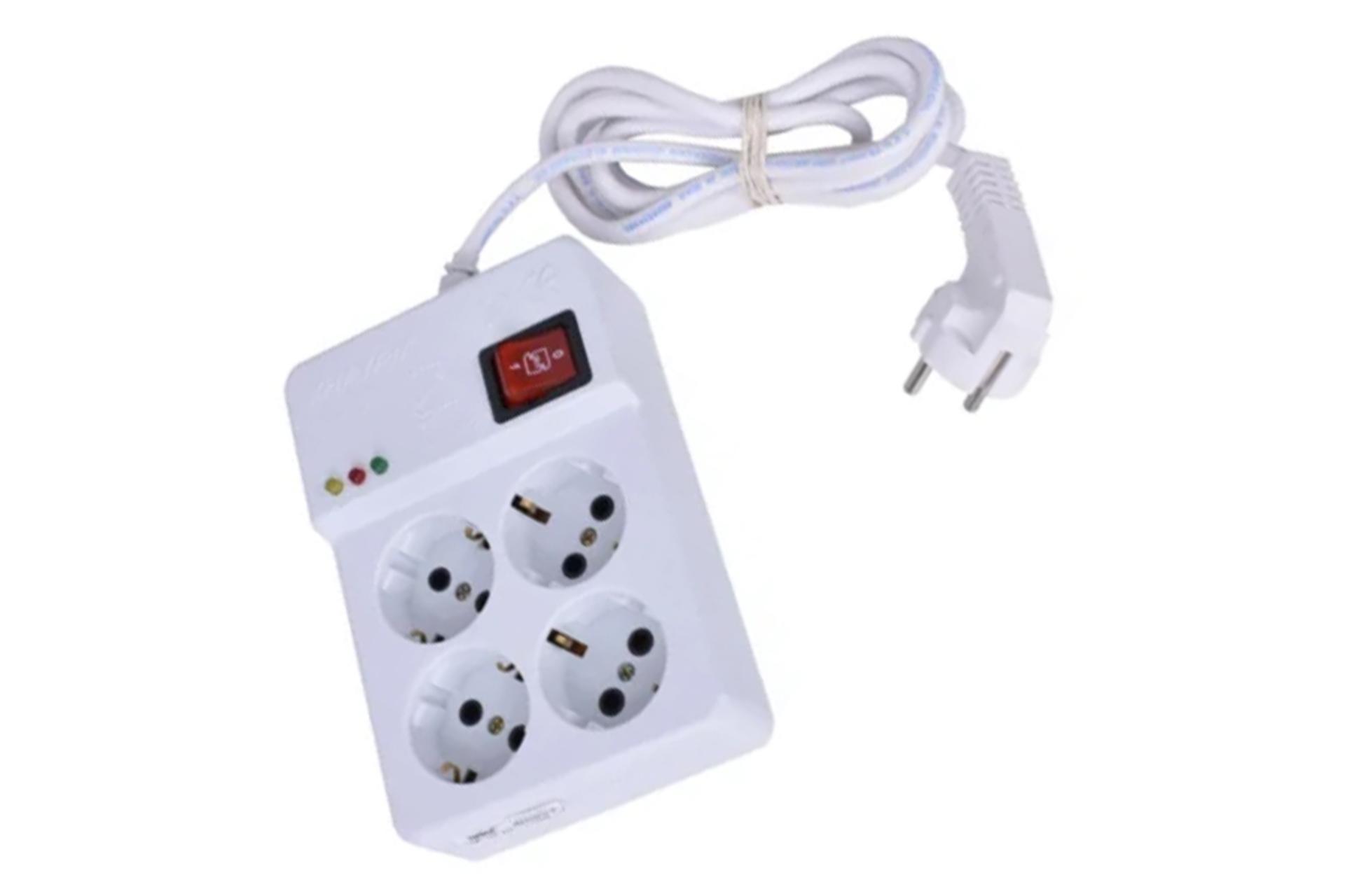 محافظ ولتاژ خیام الکتریک مدل چهارخانه ارت دار با کابل 3 متری