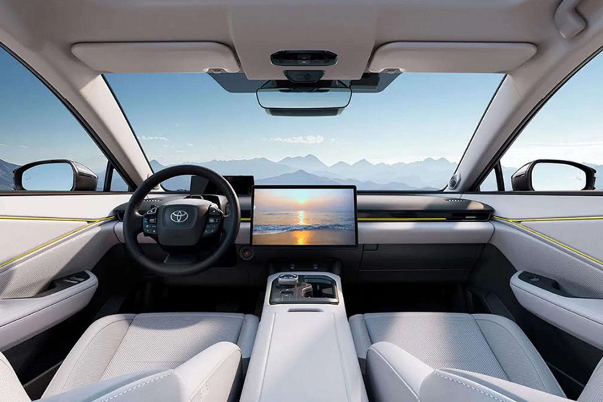 خودرو تویوتا Toyota bZ5 نمای داخل و پشت فرمان