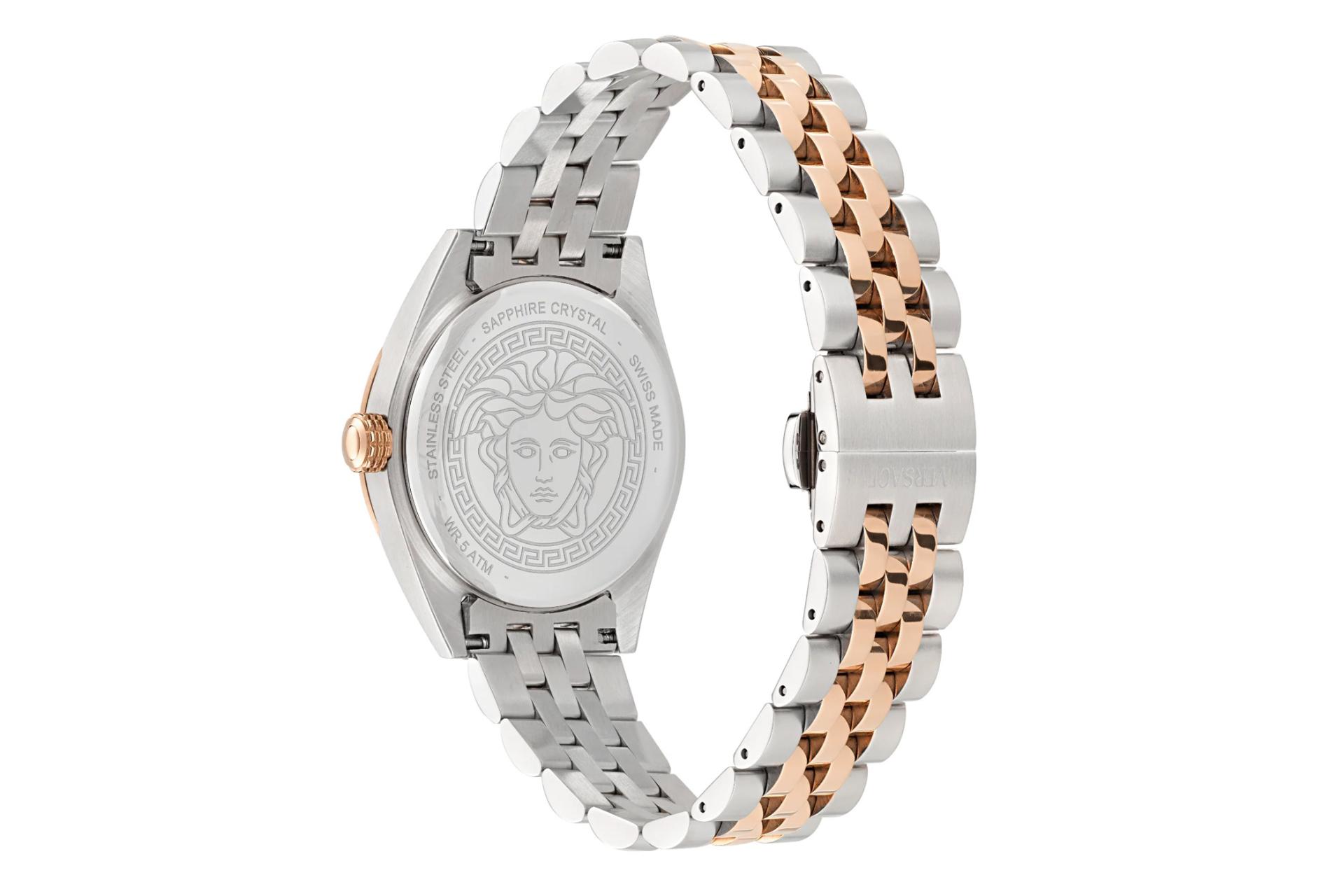 نمای پشت ساعت مچی زنانه ورساچه V-Code Lady VE8I00624