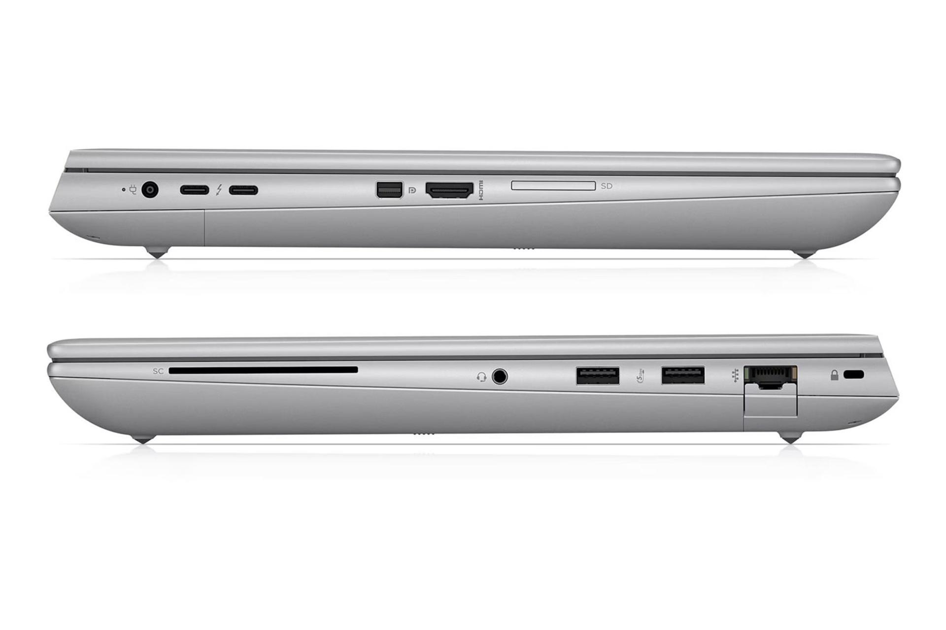 لپ تاپ اچ پی HP ZBook Fury 16 G11 نمای جانبی و درگاه ها