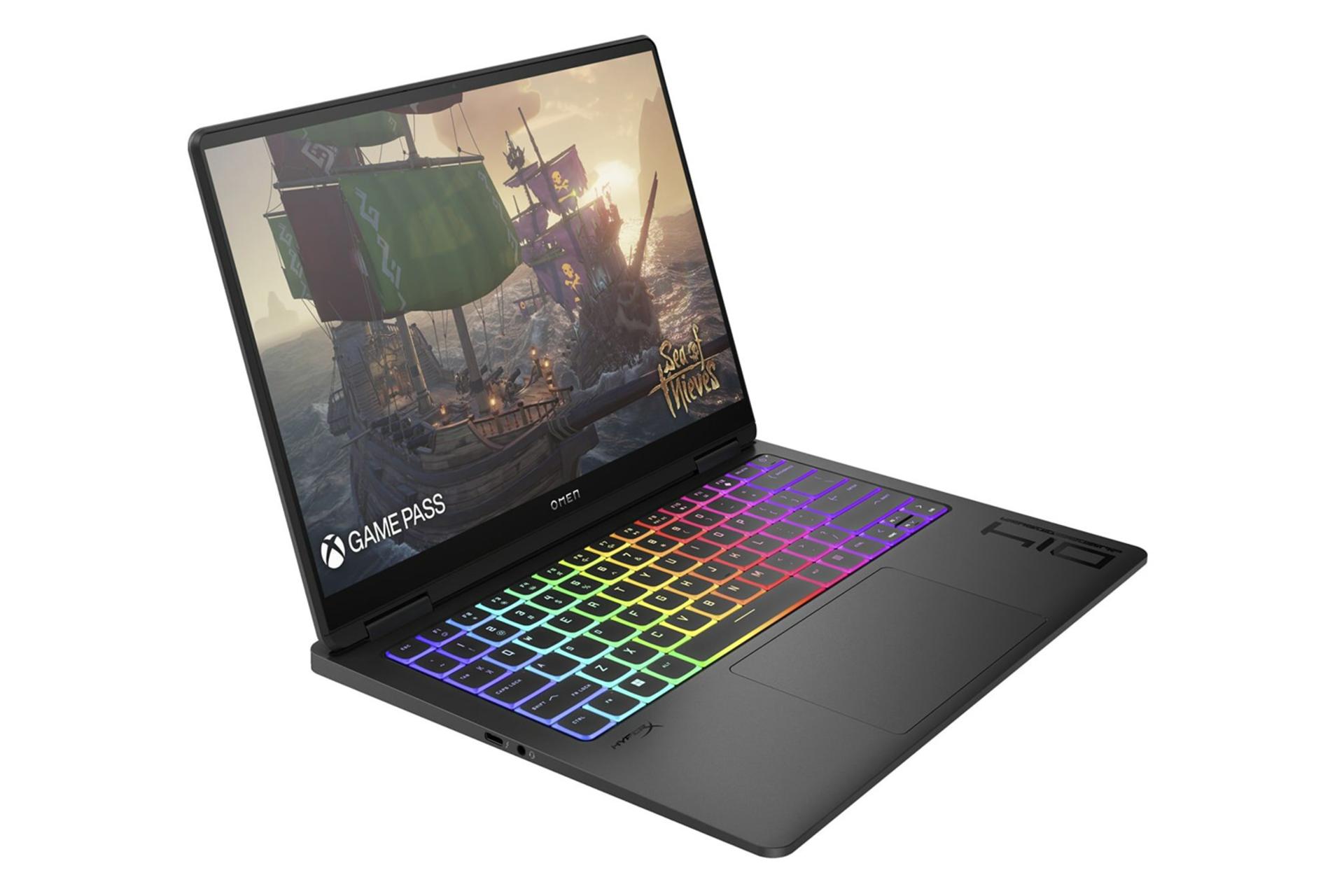 لپ تاپ اچ پی HP OMEN Transcend 14-fb0013dx نمای جلو و چپ