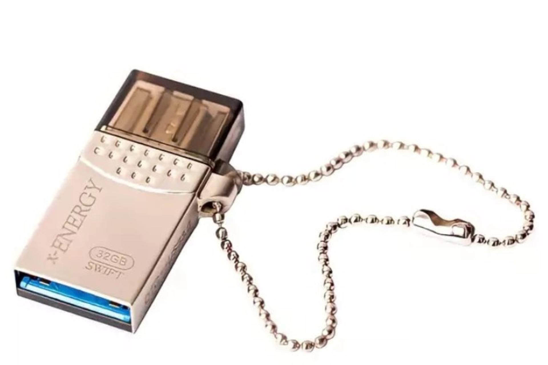 نمای جانبی فلش مموری ایکس انرژی مدل SWIFT ظرفیت 32 گیگابایت USB 3.0