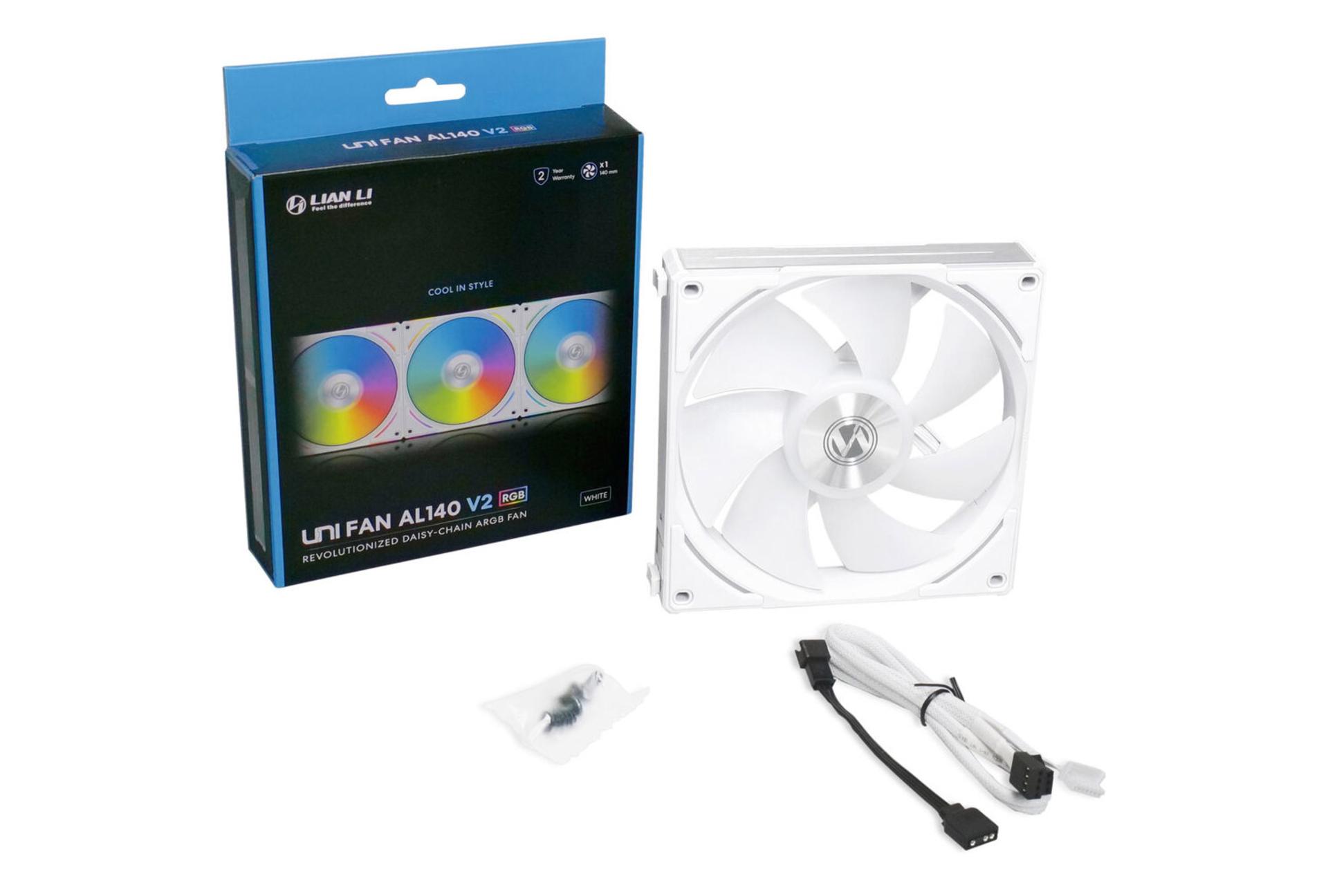 اقلام همراه فن کیس لیان لی UNI FAN UF-AL140V2-1W WHITE