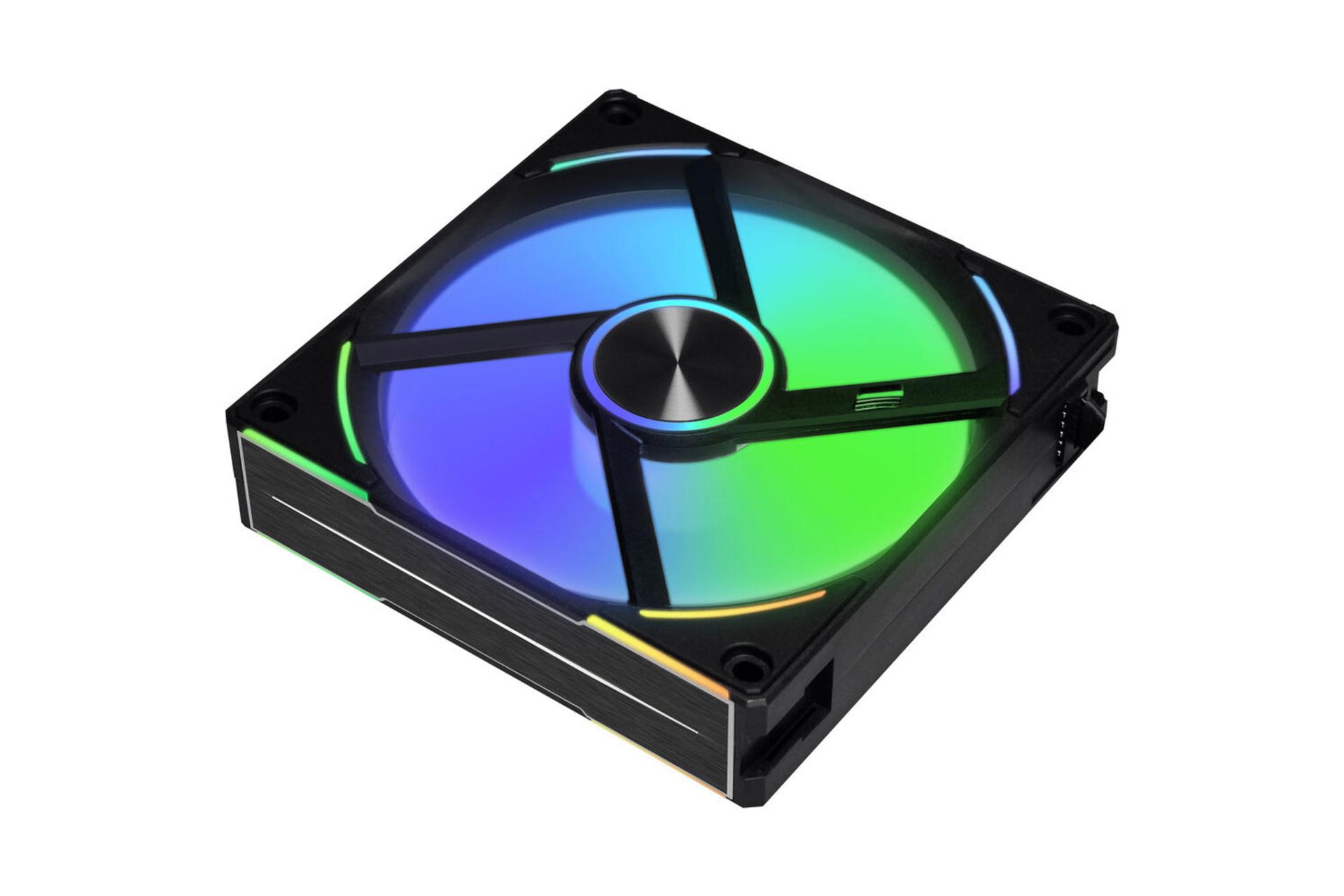 نمای پشت فن کیس لیان لی UNI FAN UF-AL120V2-3B BLACK بسته 3 عددی