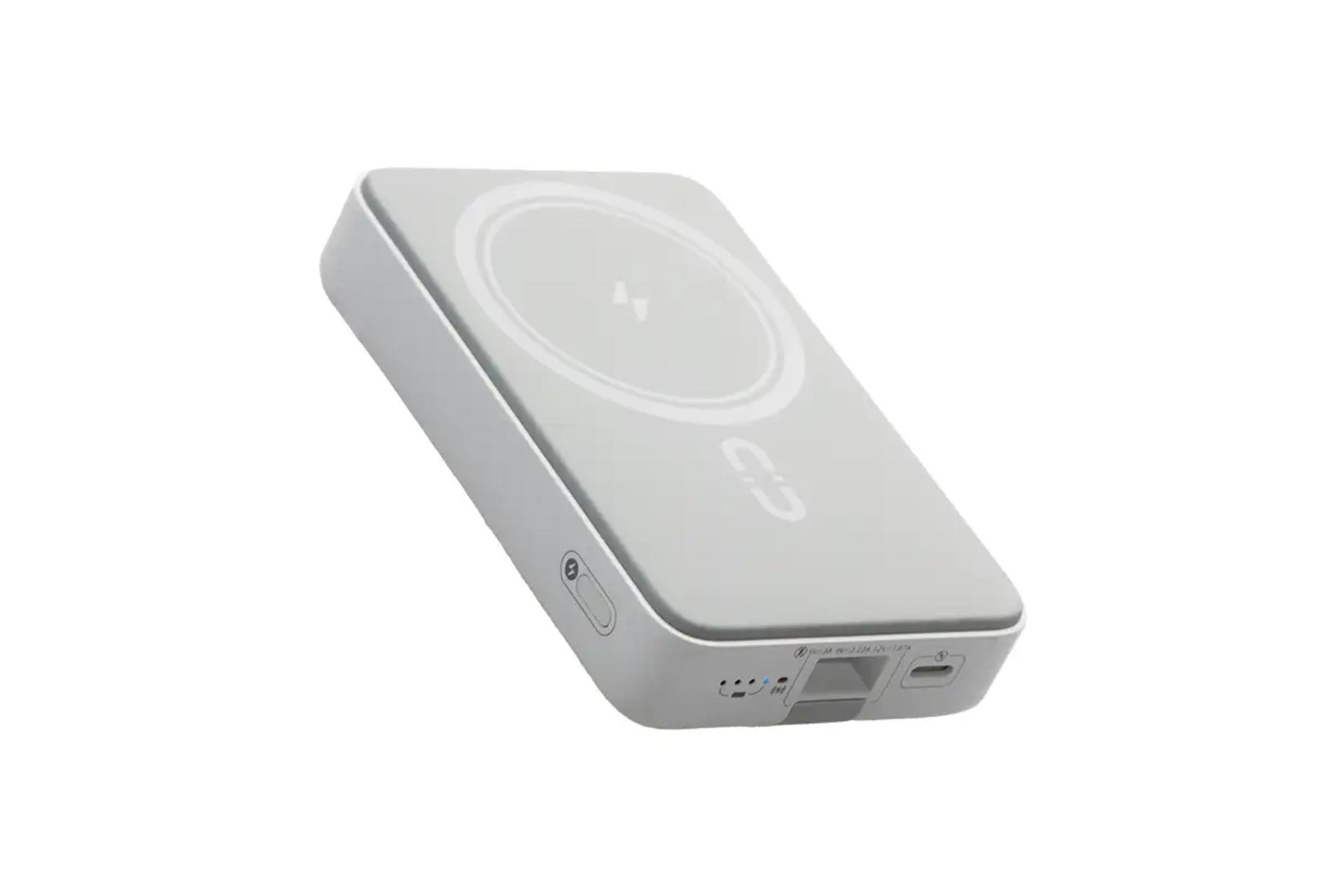 کانکتور پاور بانک روموس WMS10-121 با ظرفیت 10000 میلی‌آمپر ساعت و امکان شارژ بی سیمپاور بانک روموس WMS10-121 با ظرفیت 10000 میلی‌آمپر ساعت و امکان شارژ بی سیم