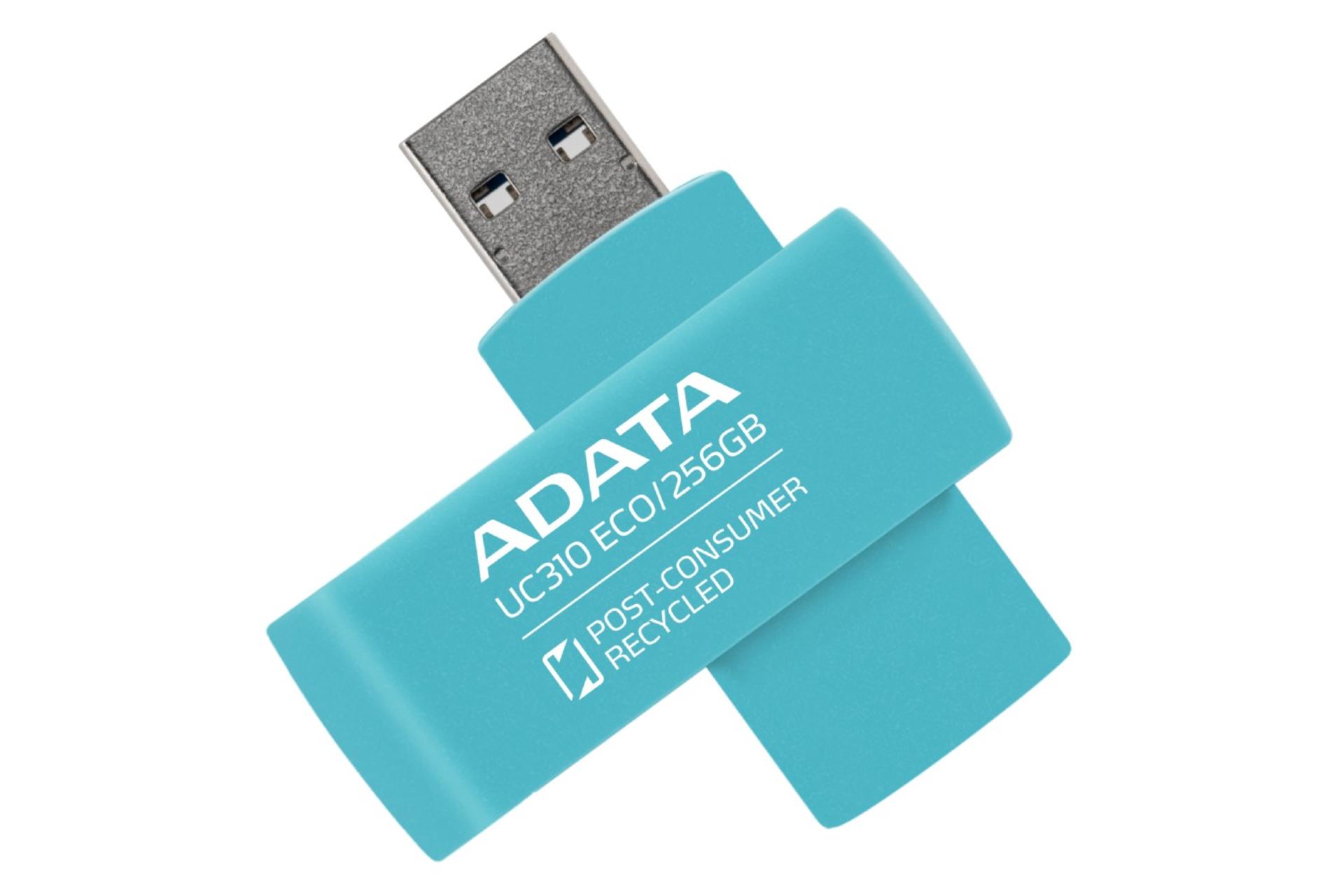 نمای جانبی فلش مموری ای دیتا مدل UC310 ECO ظرفیت 64 گیگابایت USB 3.2