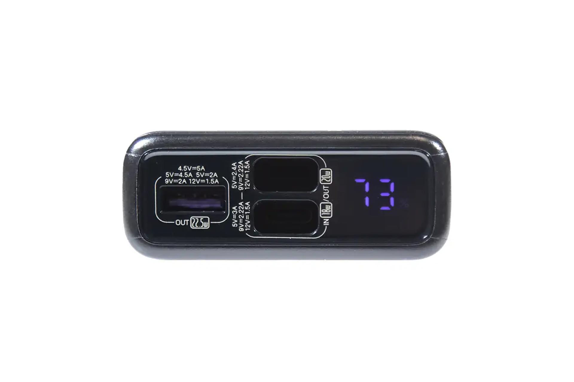 کانکتور پاور بانک روموس PLT10-172 با ظرفیت 10000 میلی‌آمپر ساعت