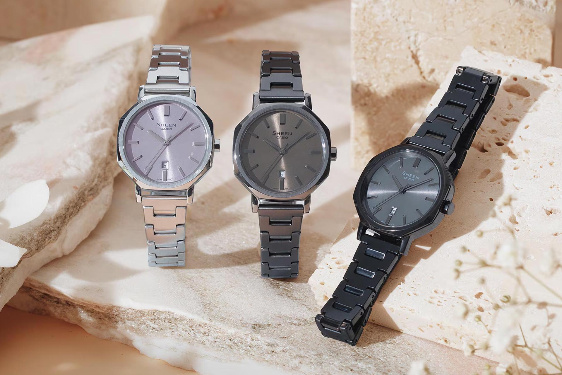 رنگ بندی ساعت مچی زنانه کاسیو SHEEN SHE-4554BD-8A